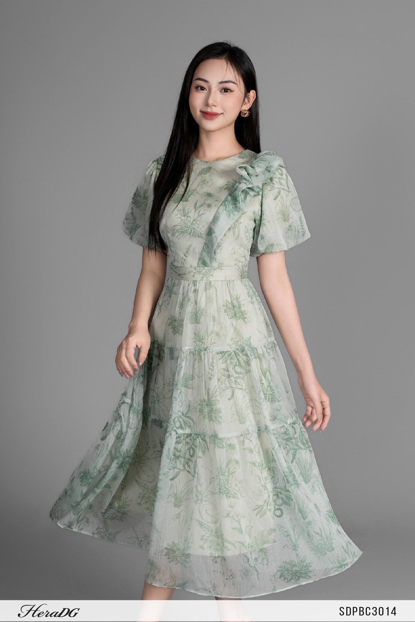 Đầm xoè trang trí nơ