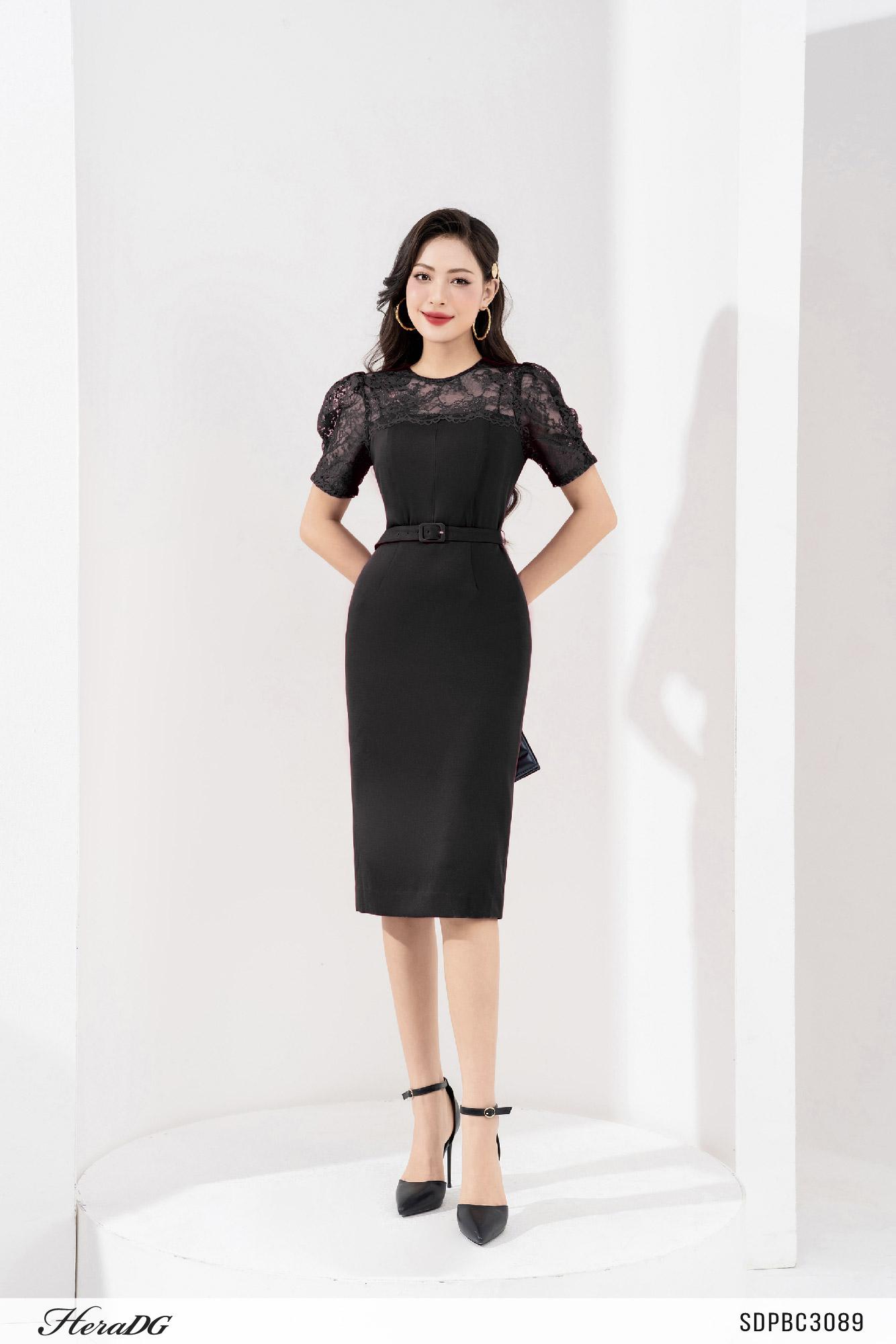 Đầm ôm phối ren