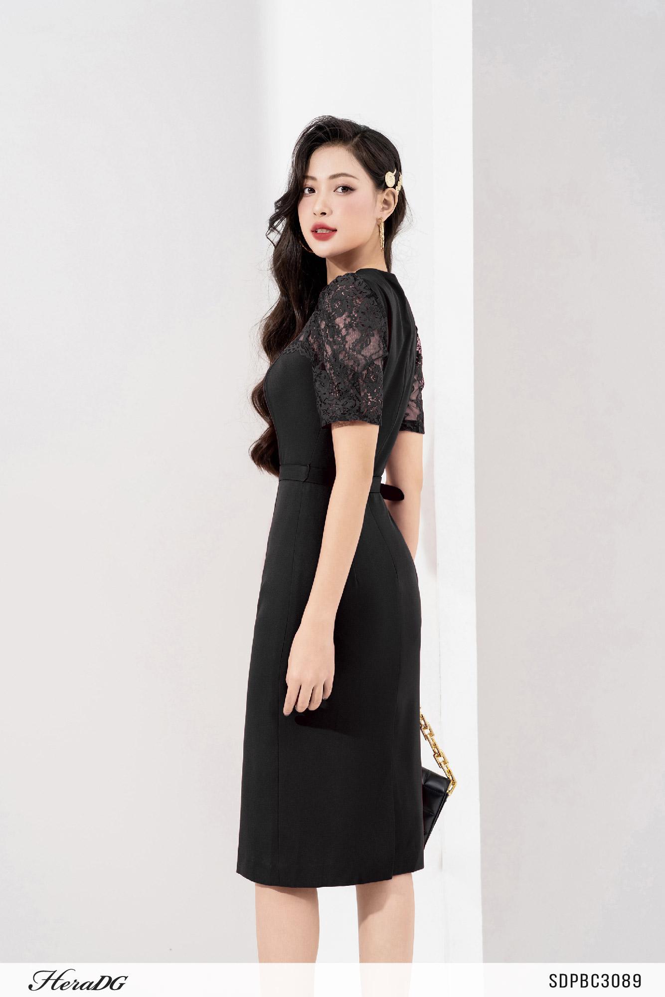 Đầm ôm phối ren