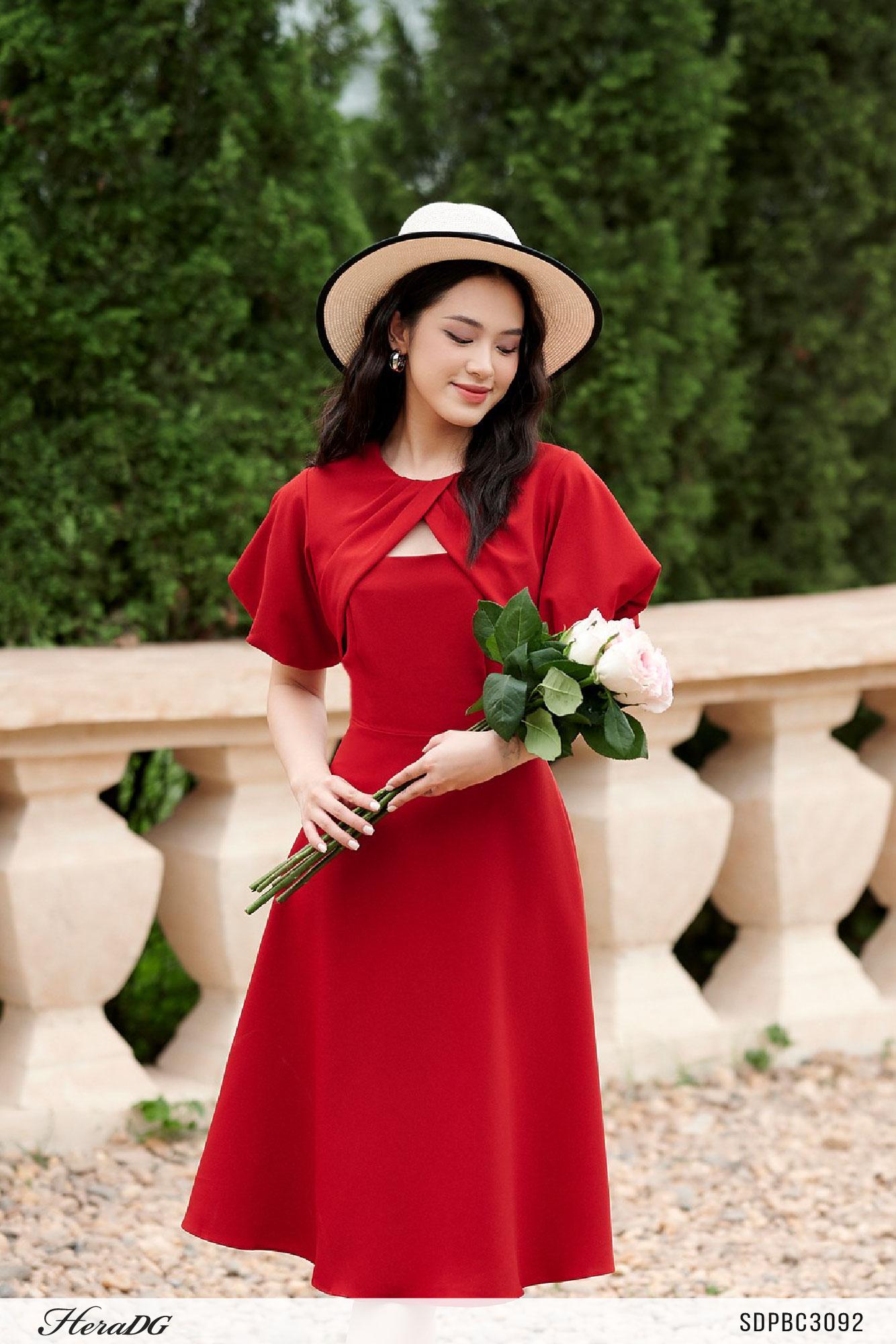 Đầm xoè tay bồng