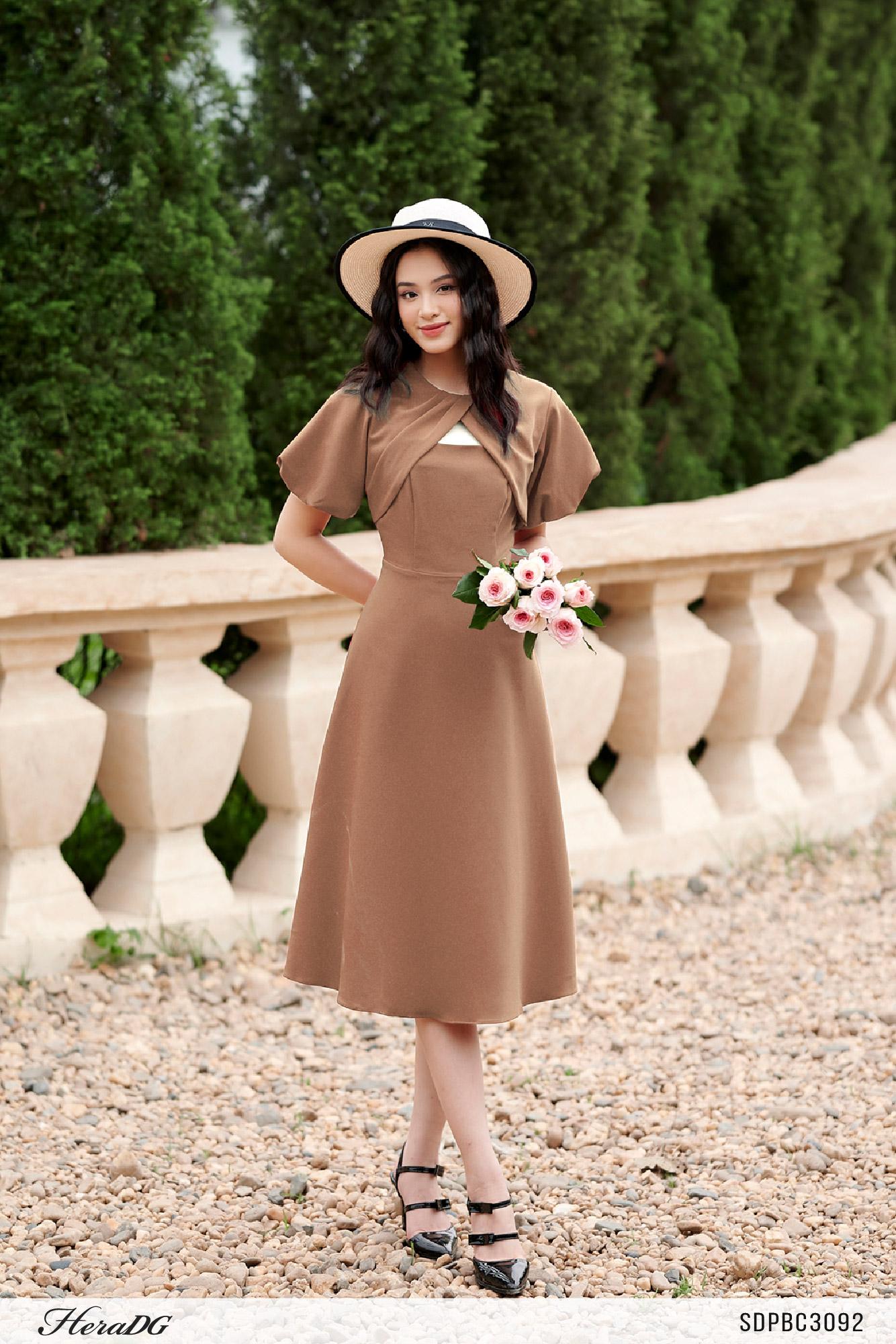 Đầm xoè tay bồng