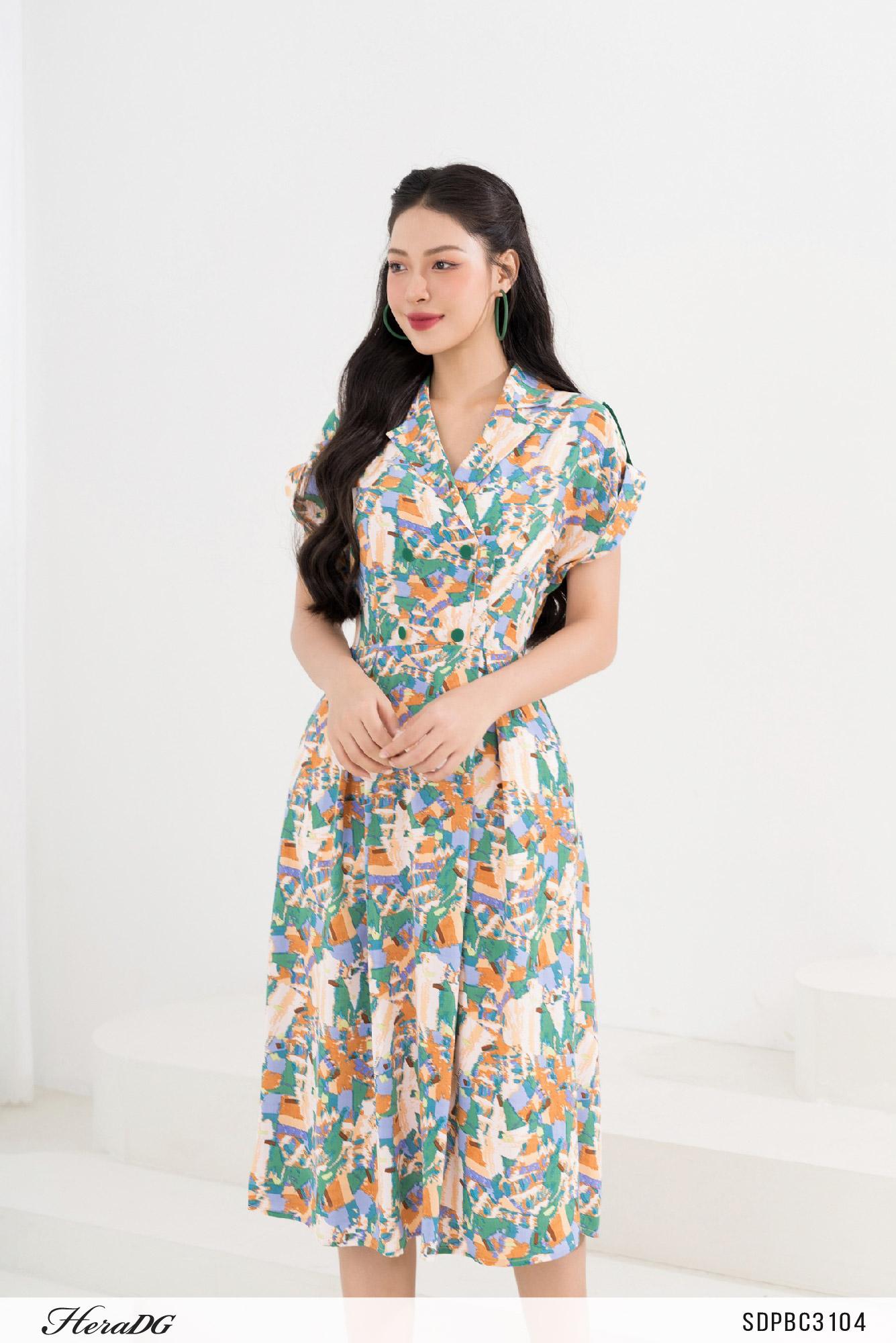 Đầm xoè tay liền