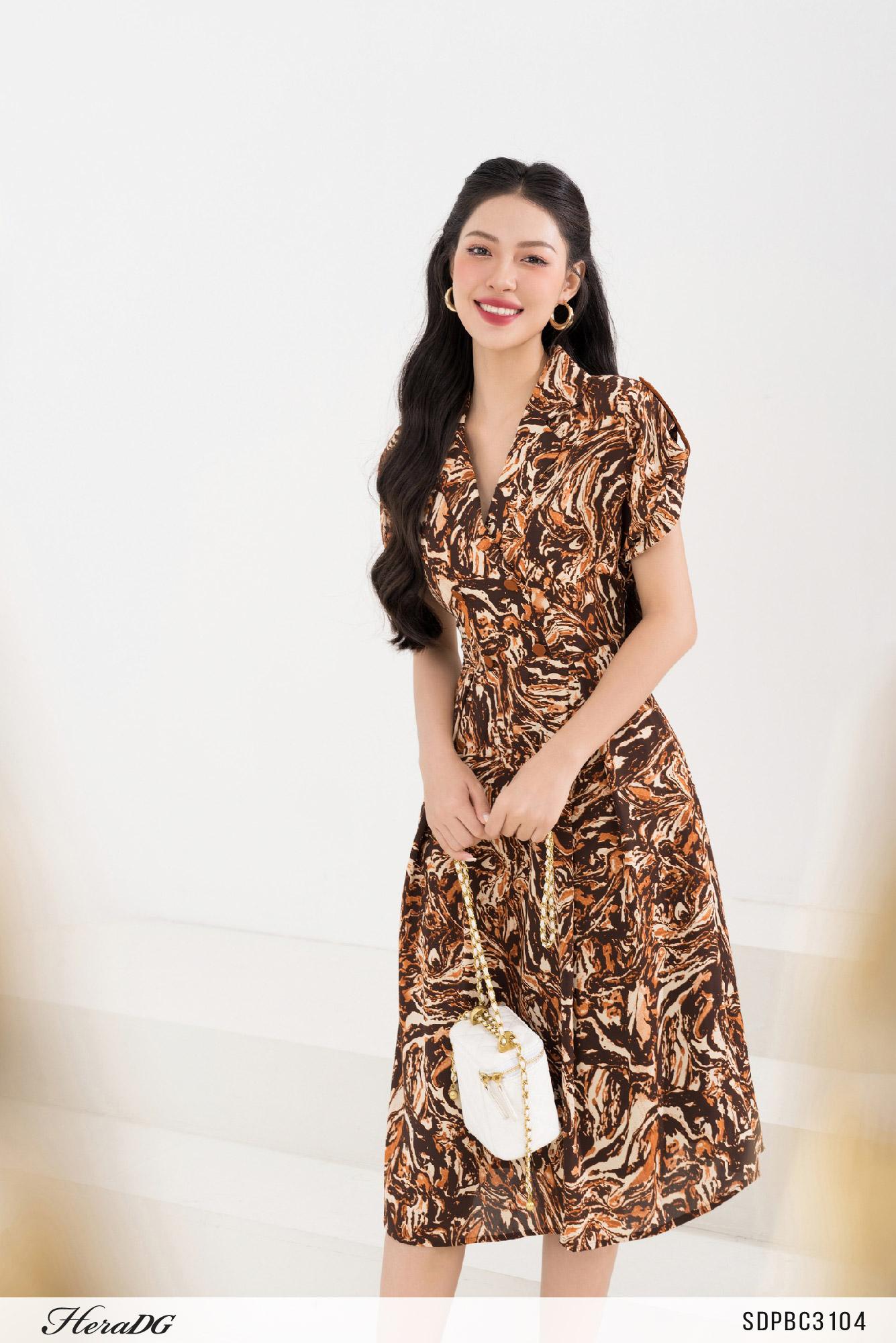 Đầm xoè tay liền