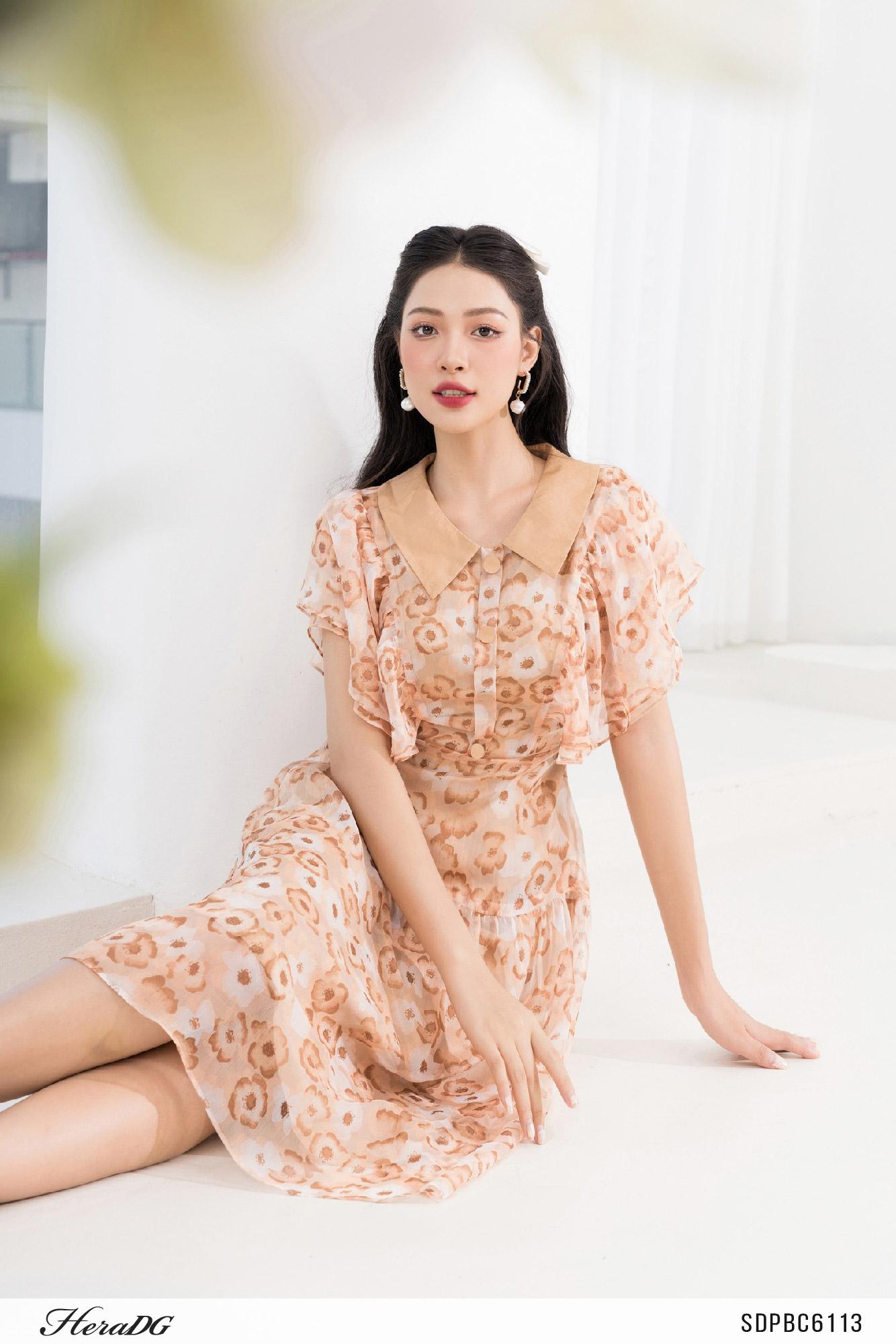Đầm xoè tay cánh tiên
