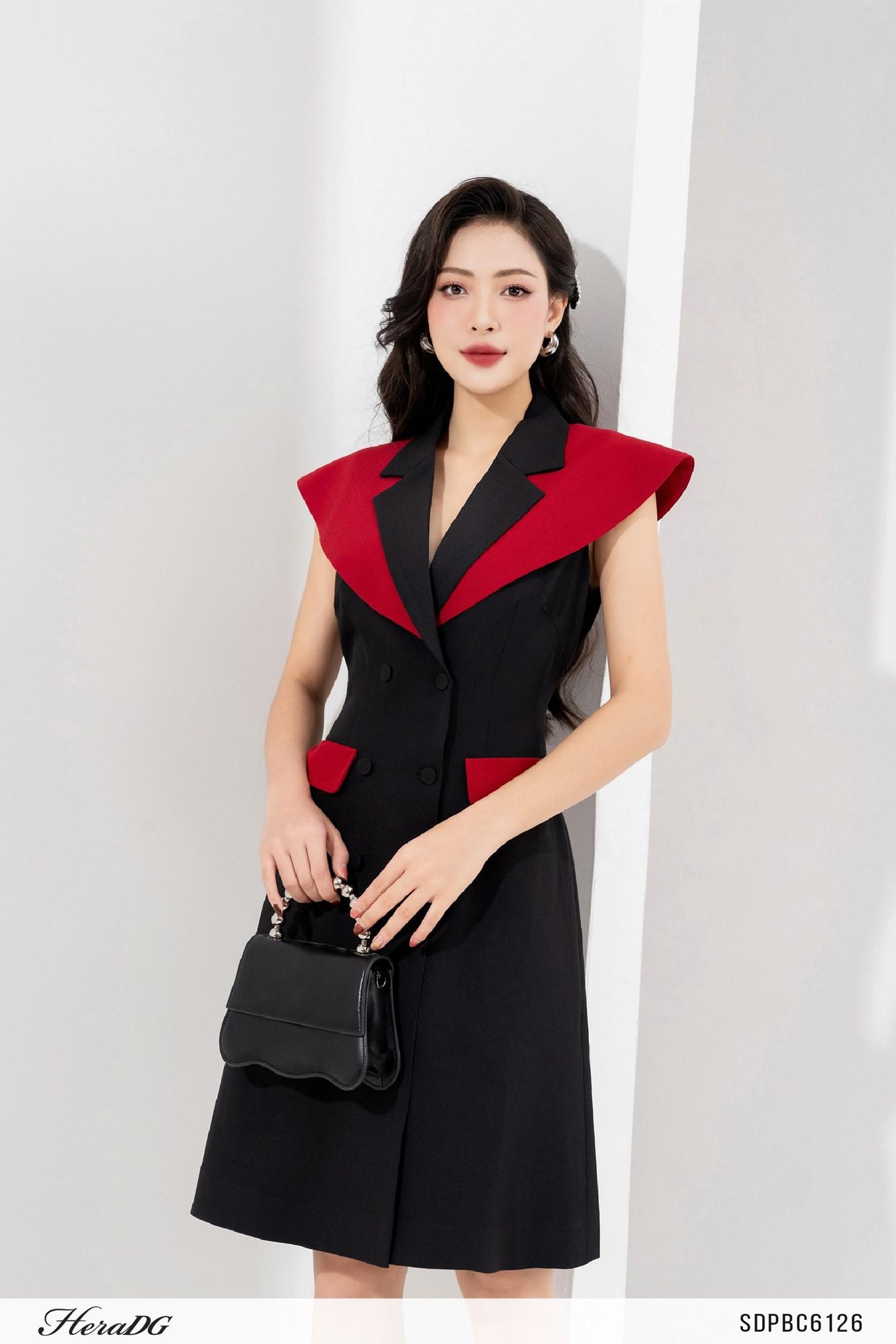 Đầm A cổ bẻ ve – ảnh 3