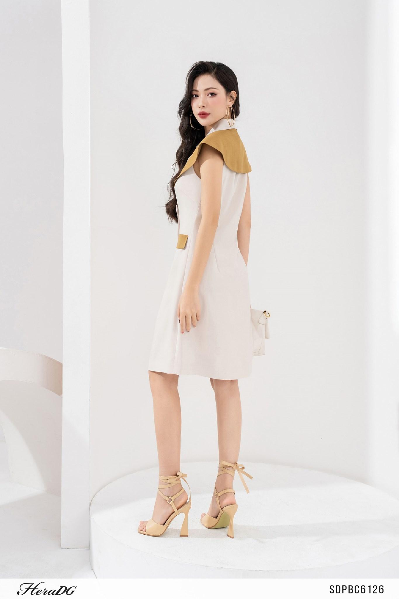 Đầm A cổ bẻ ve – ảnh 8