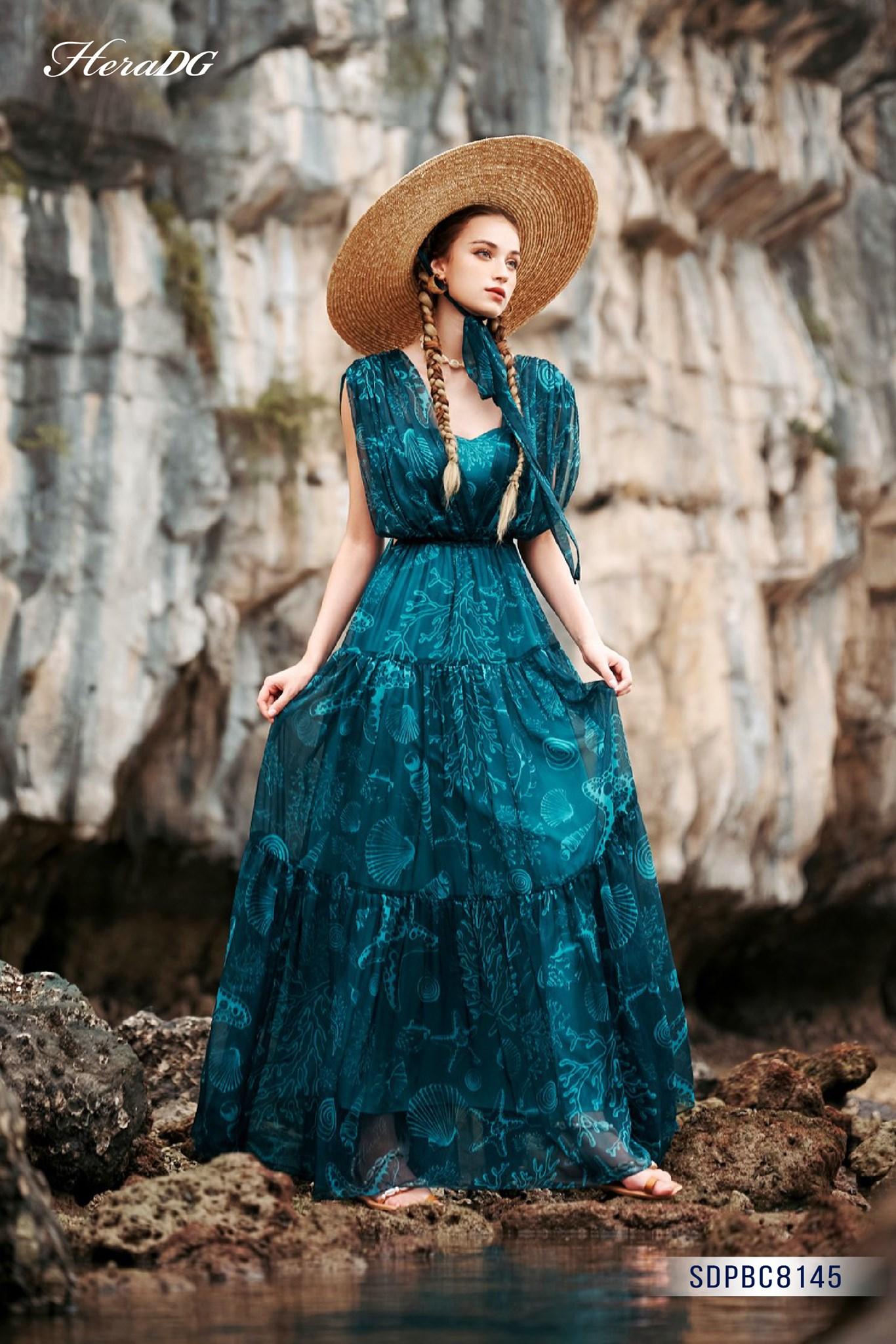 Đầm maxi cut - out