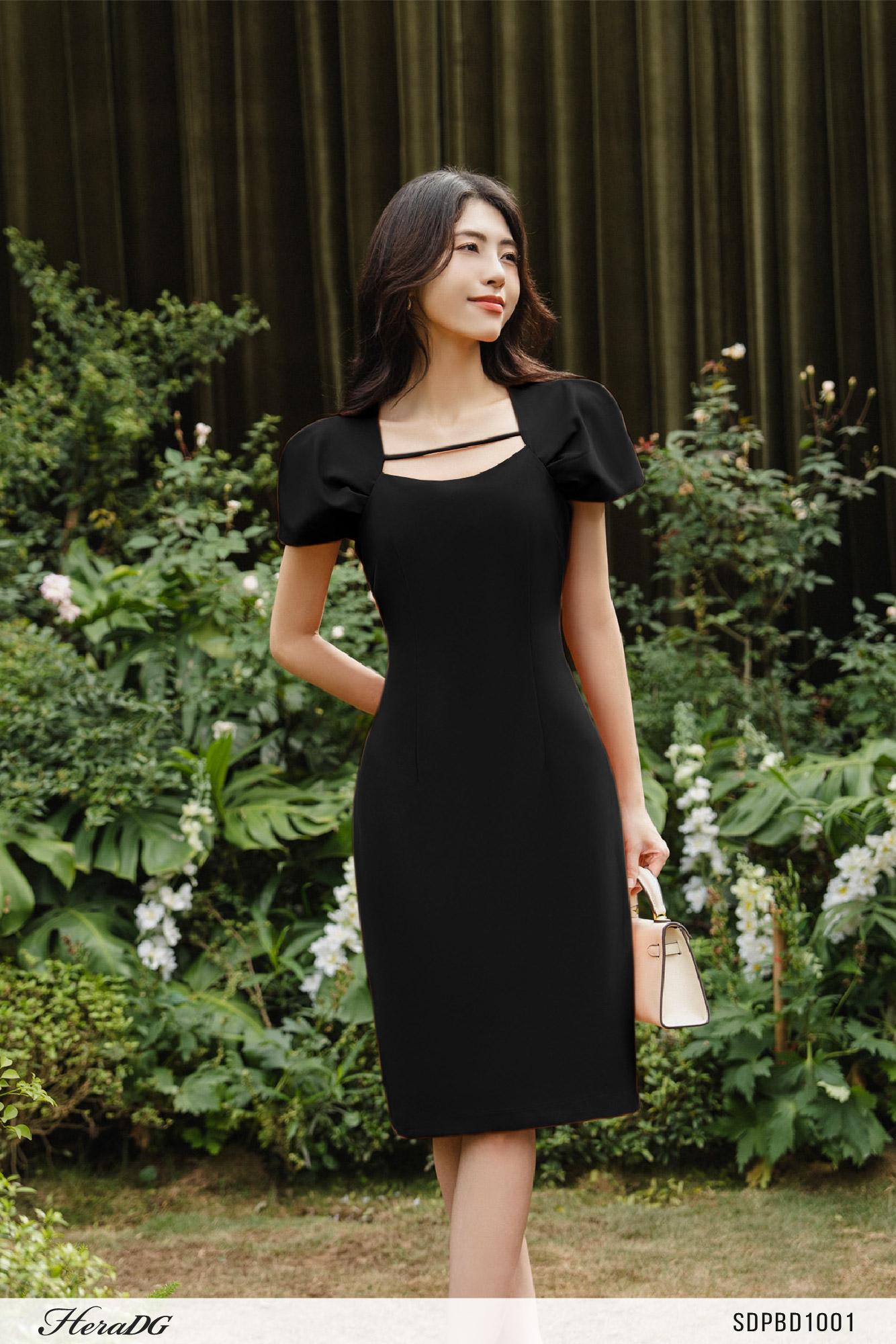 Đầm ôm tay xếp ly
