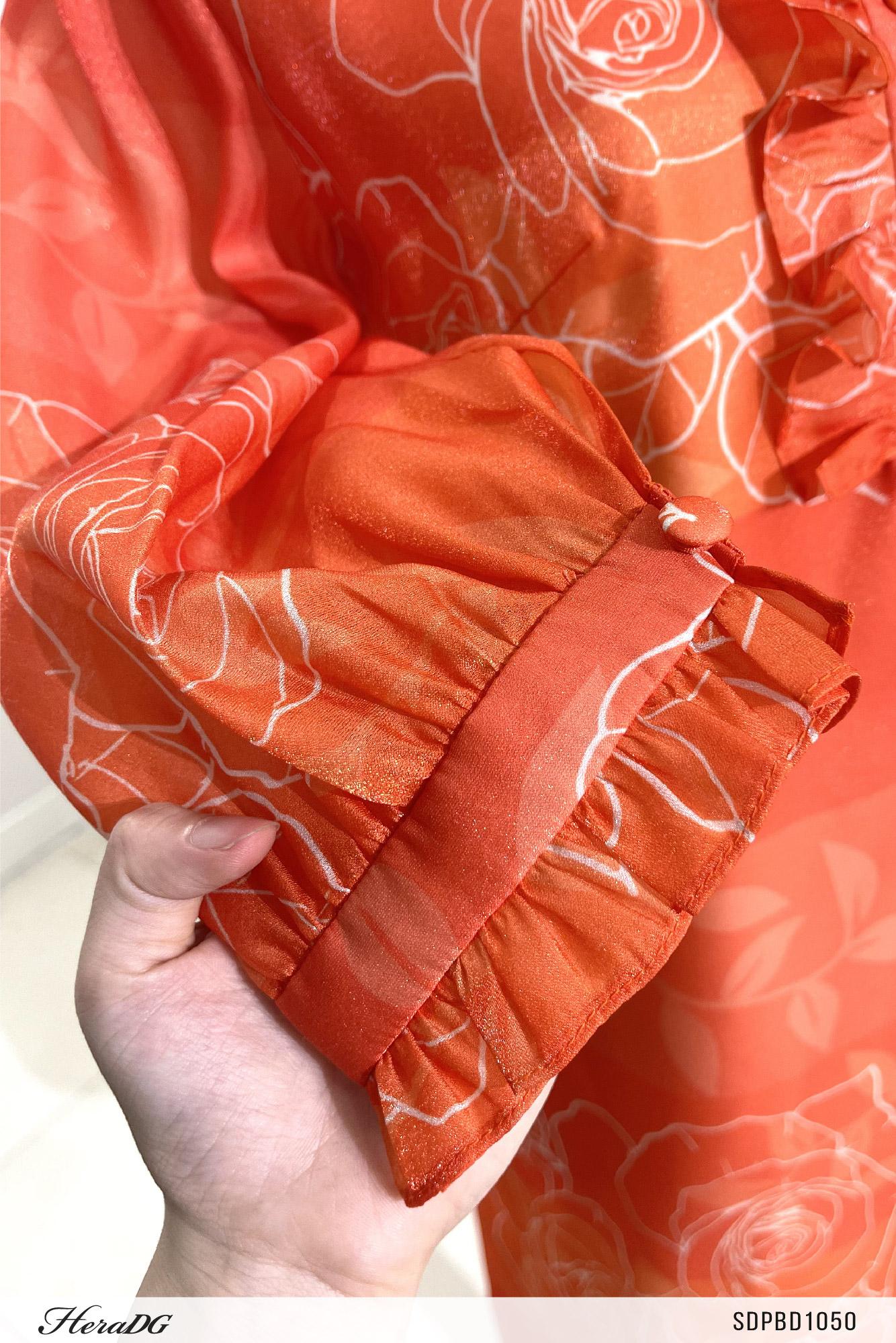 Đầm suông cổ trụ kẹp bèo