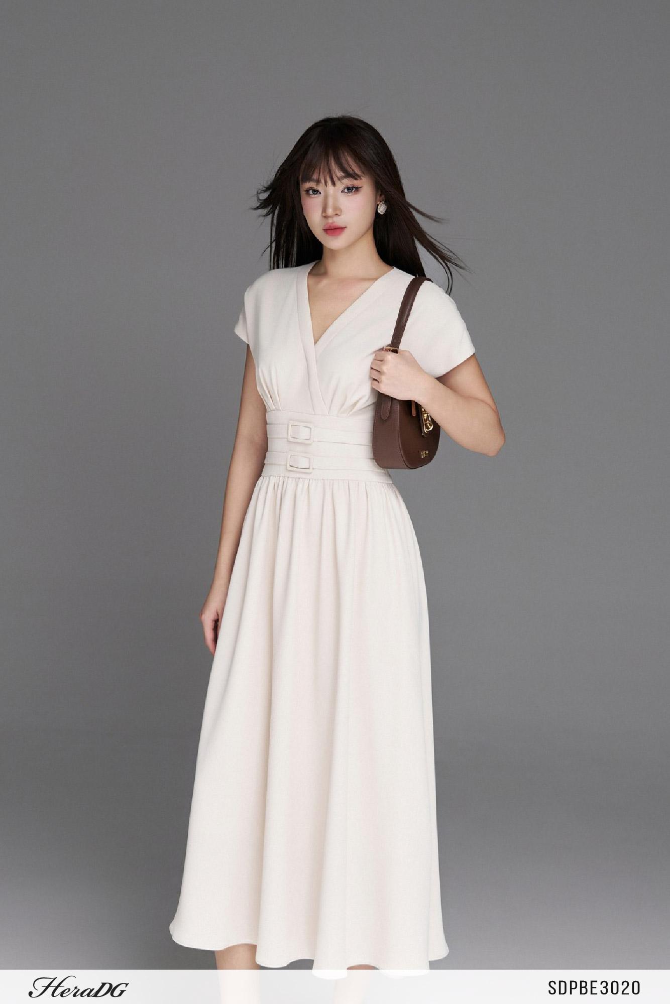 Đầm xoè tay liền