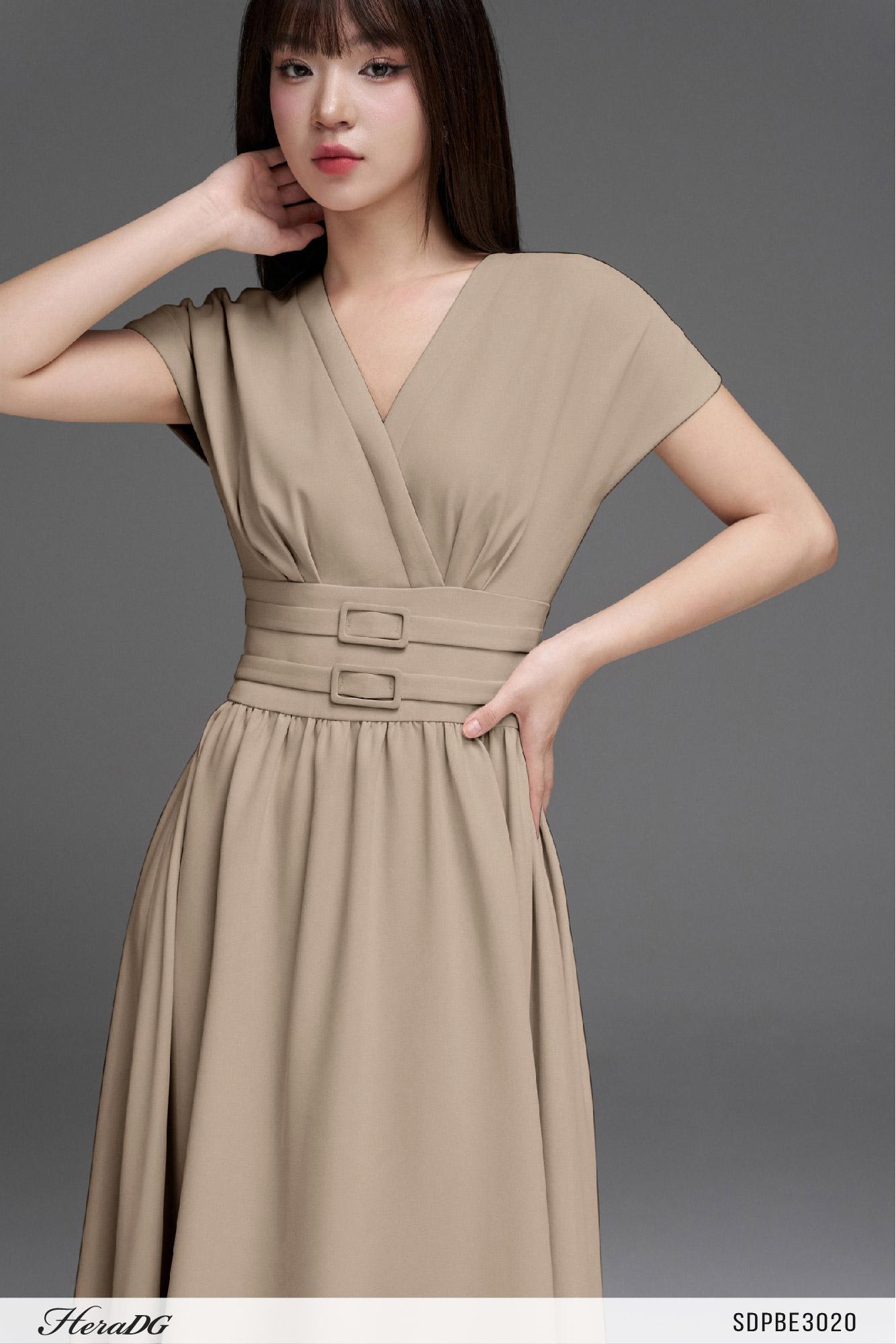 Đầm xoè tay liền