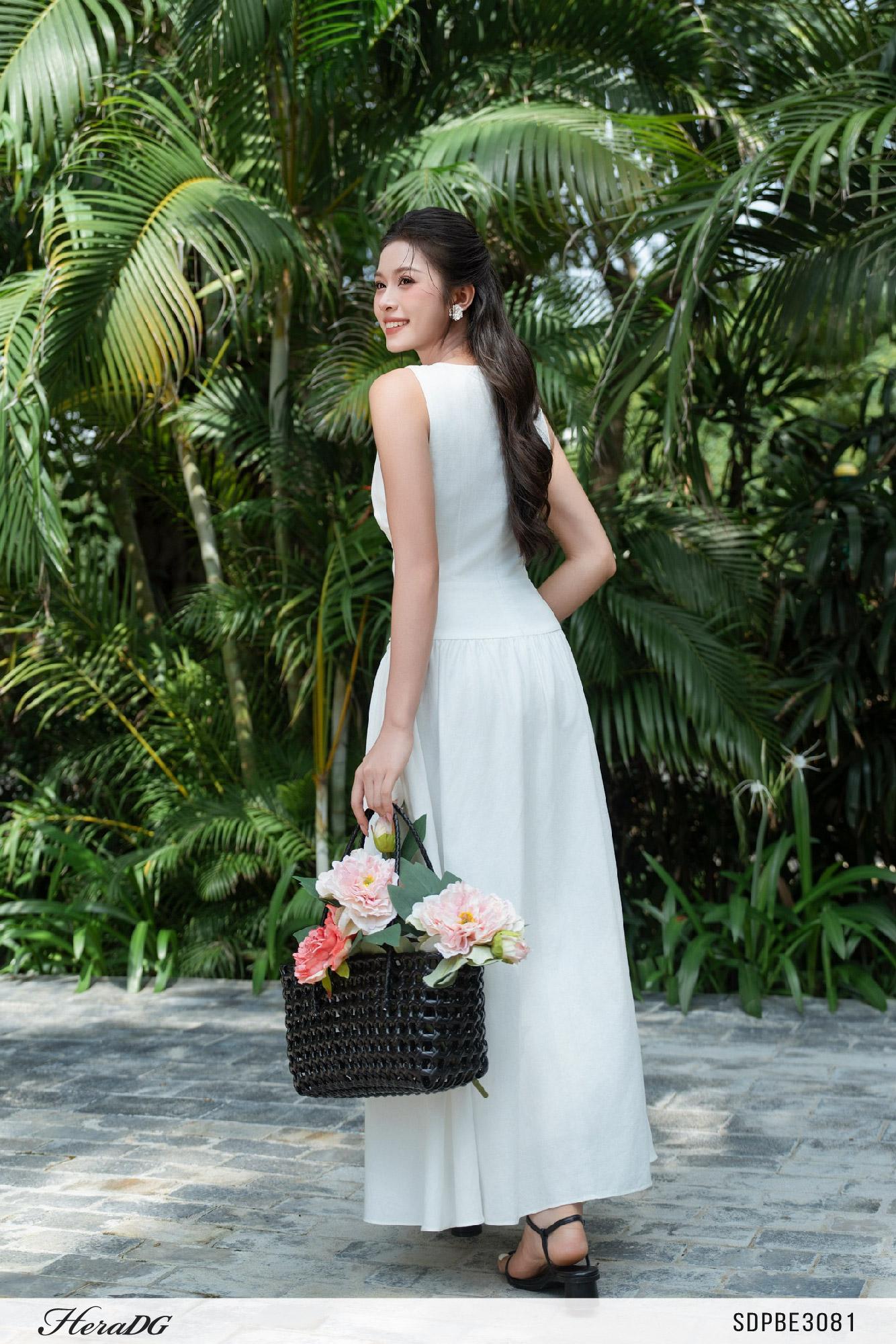 Đầm xoè phối ren