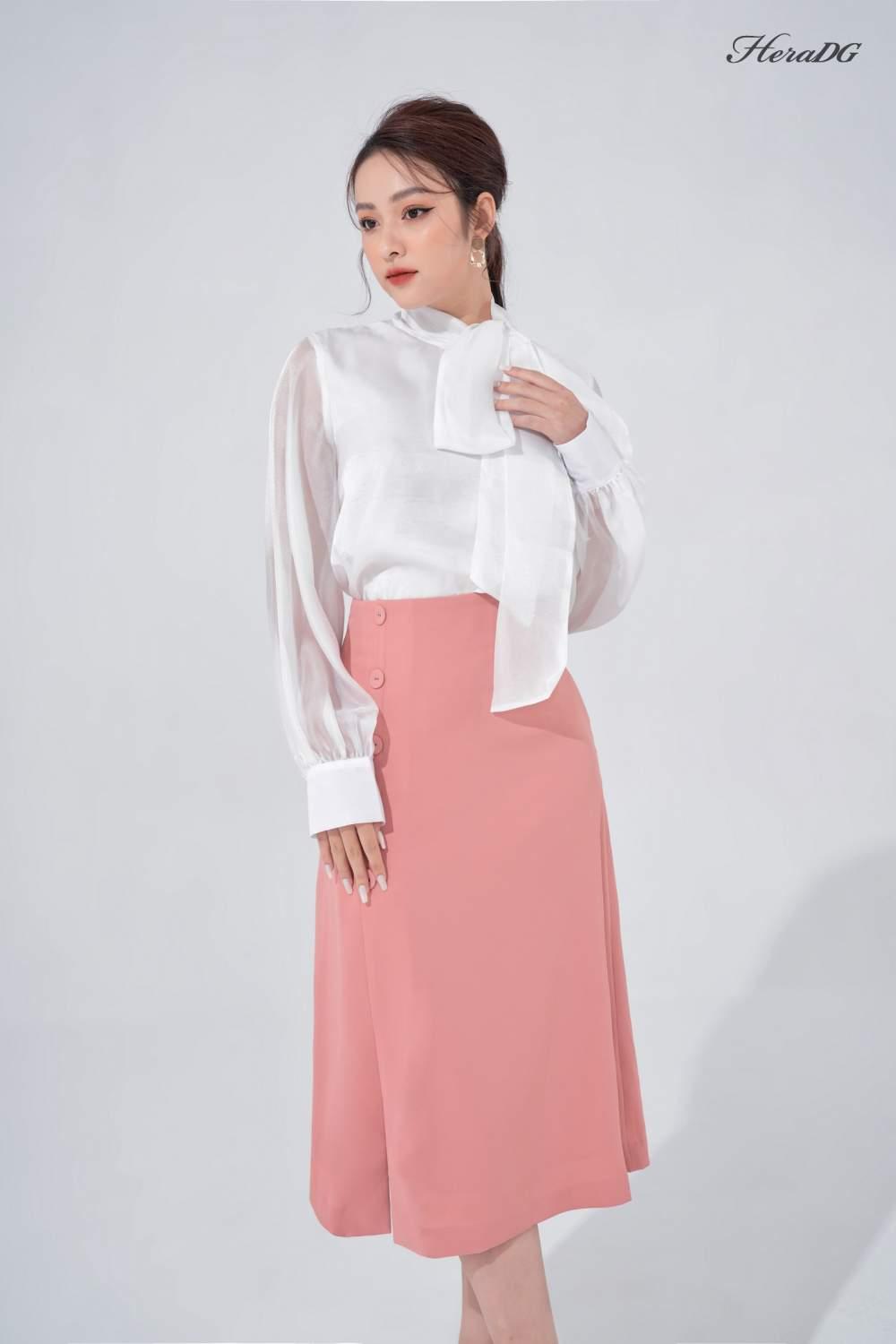 Chân váy A xẻ trước