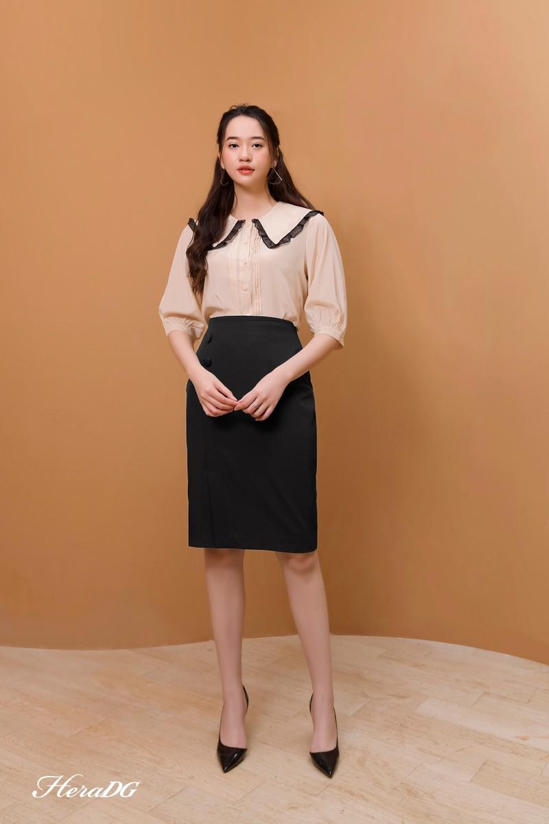 Chân váy ôm cạp liền