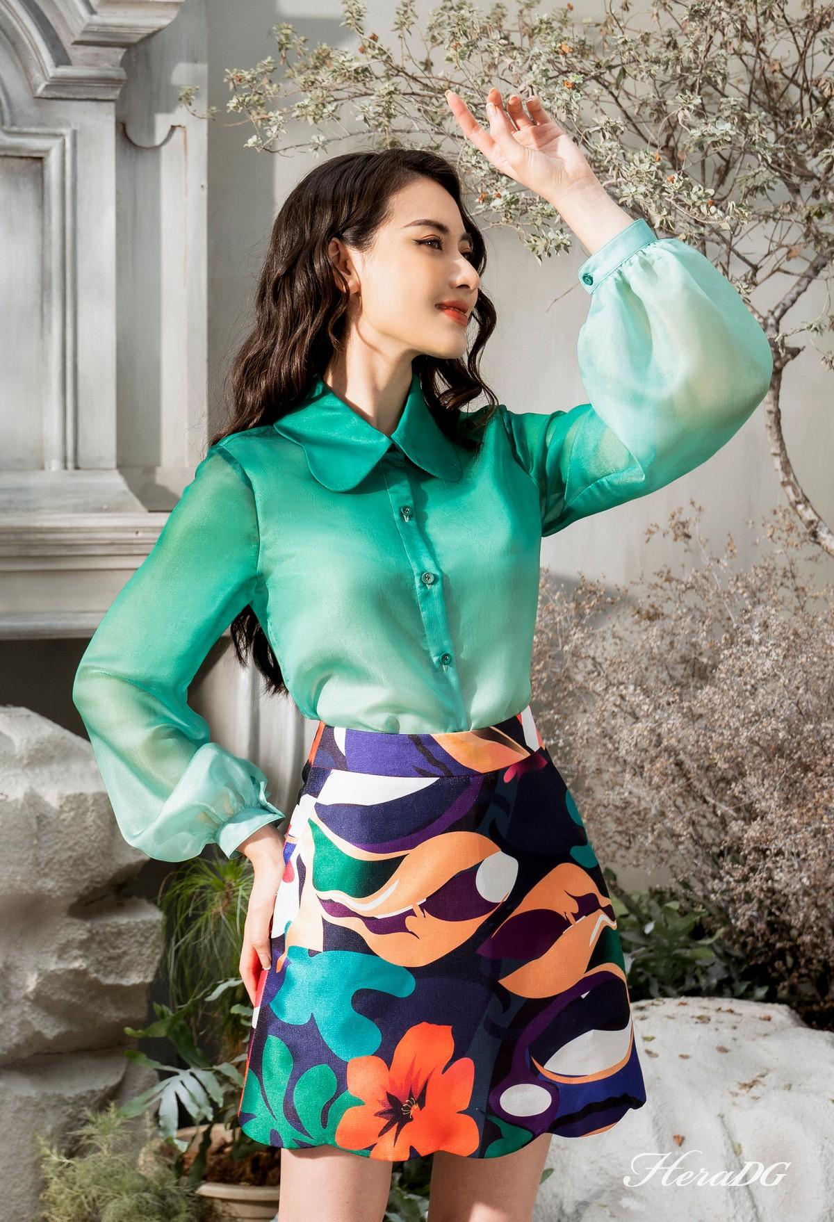 Chân váy A, gấu múi cong