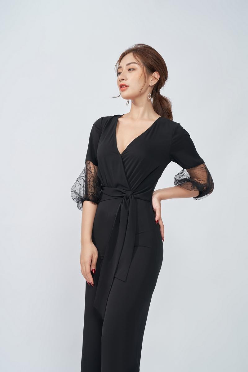 jumpsuit tay phối ren