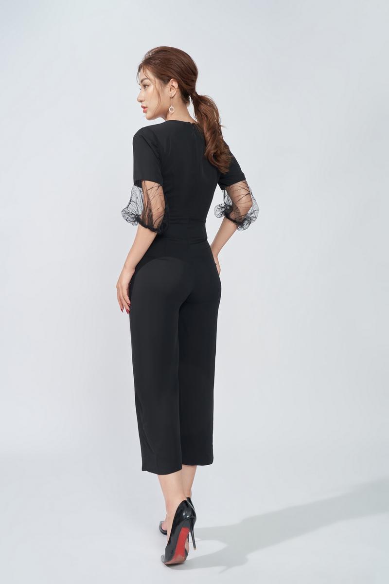 jumpsuit tay phối ren