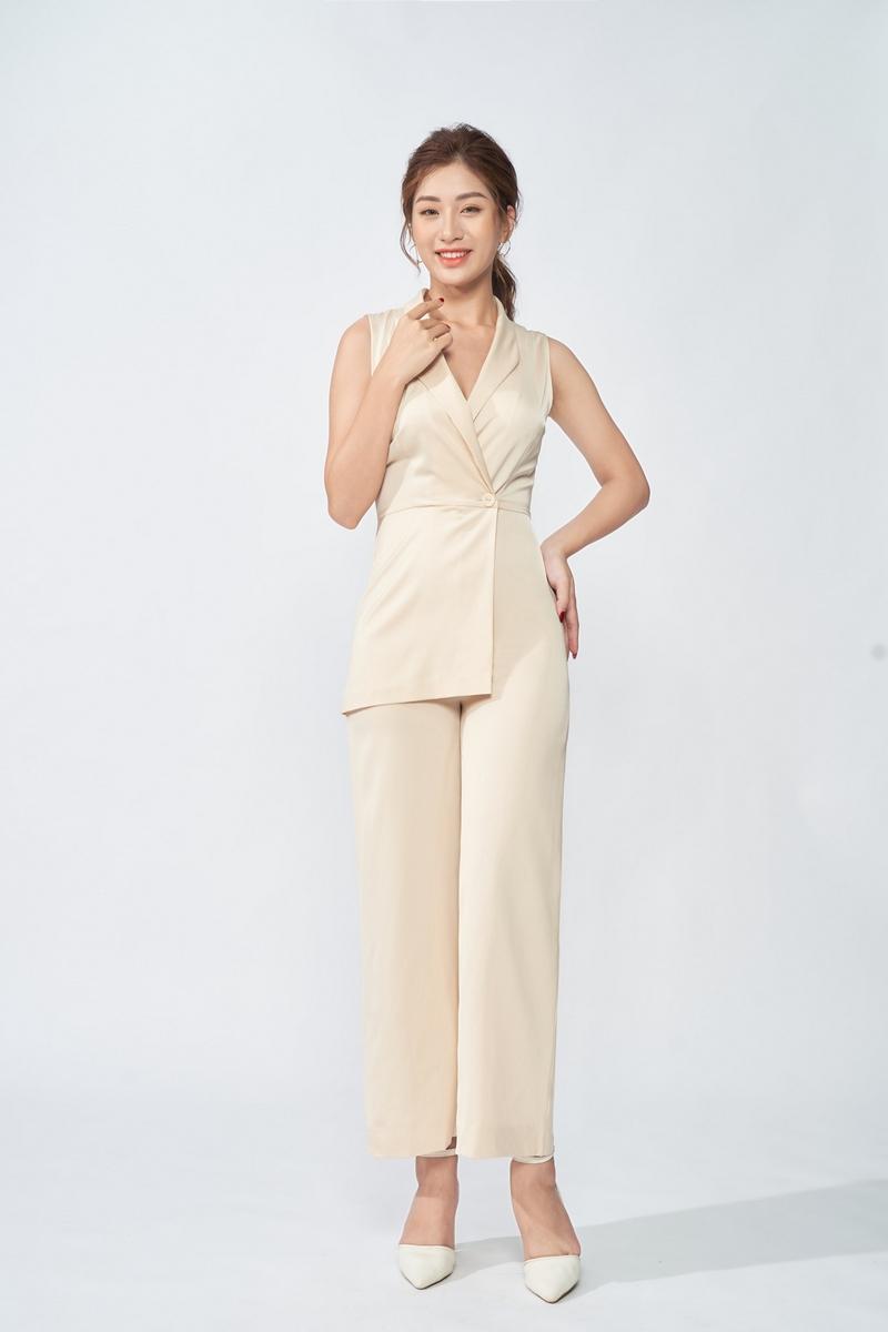 Jumpsuit dài sát nách