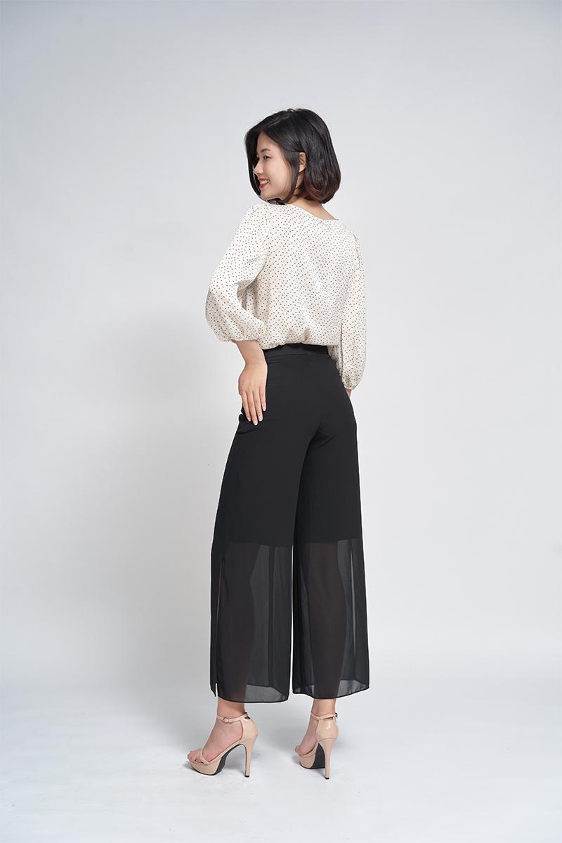 Quần suông xẻ ống