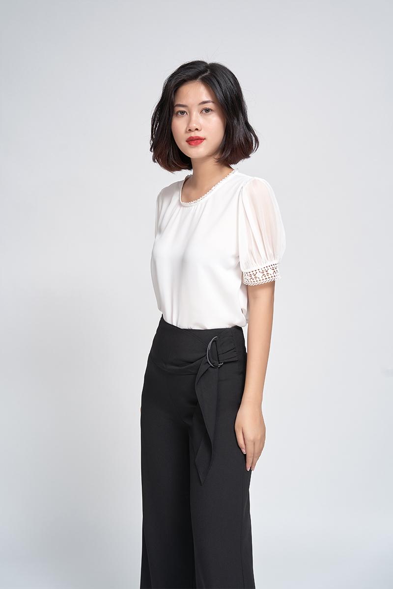 Quần suông đai eo