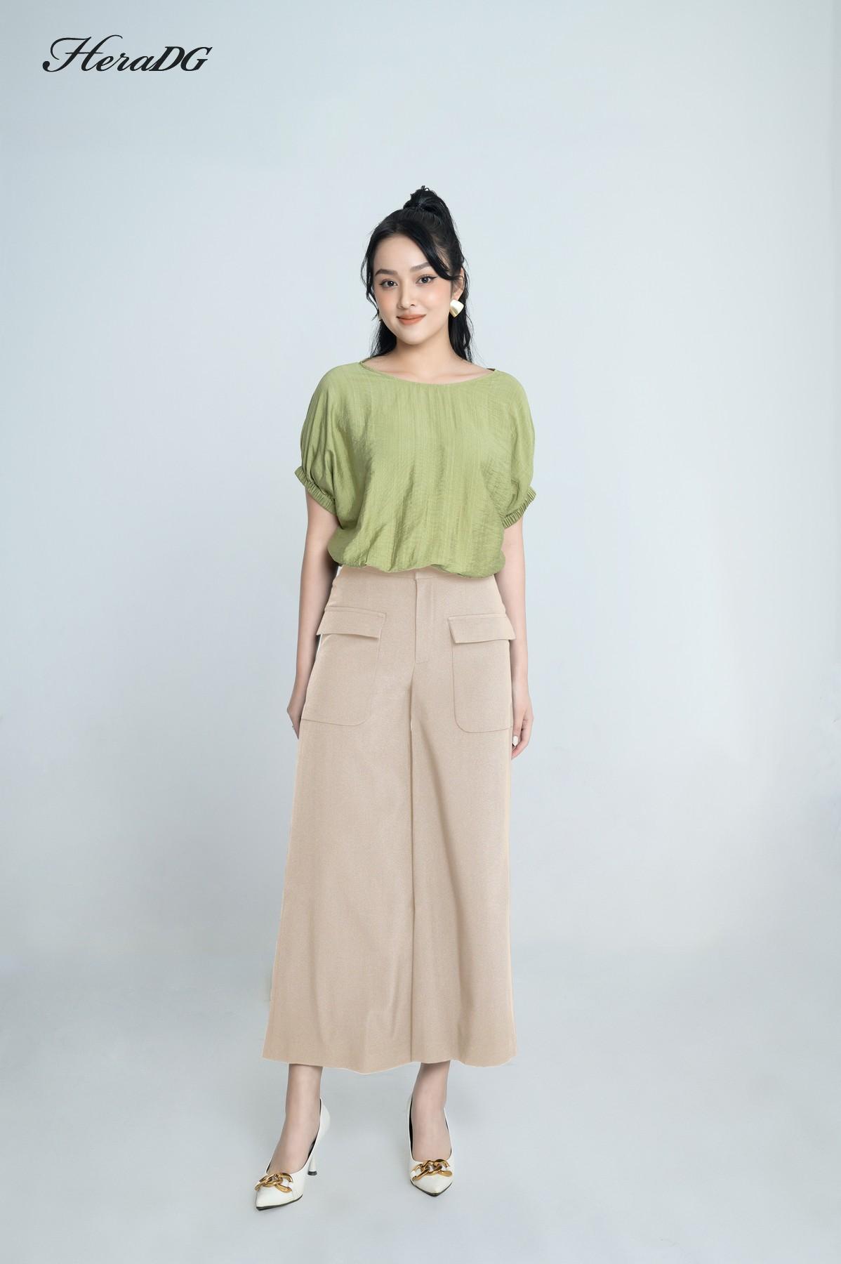 Quần dài ống suông, 2 túi ốp trước