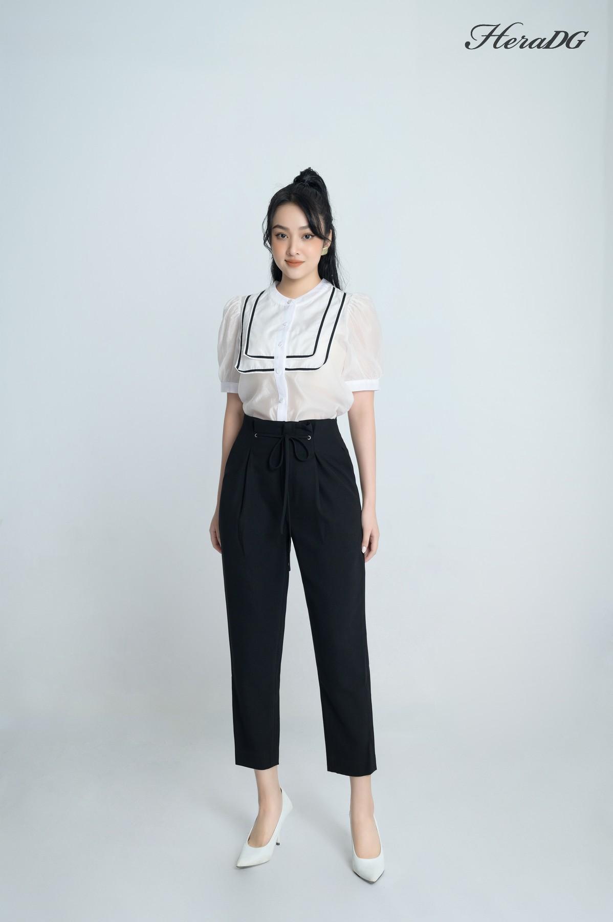 Quần baggy dài thắt nơ trước
