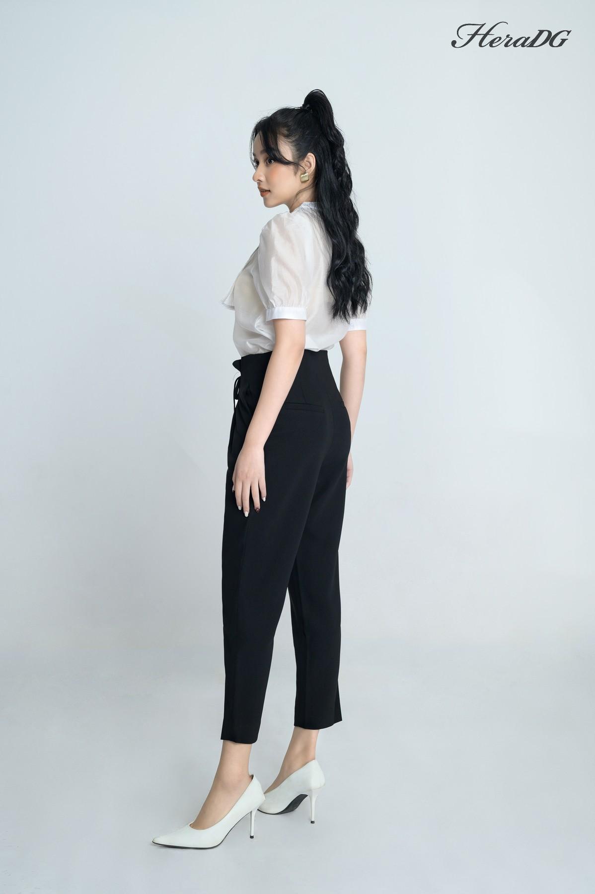 Quần baggy dài thắt nơ trước