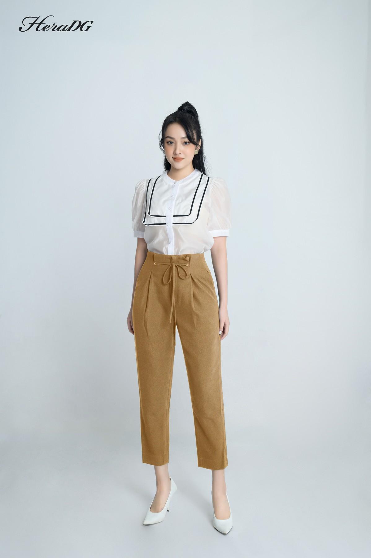 Quần baggy dài thắt nơ trước