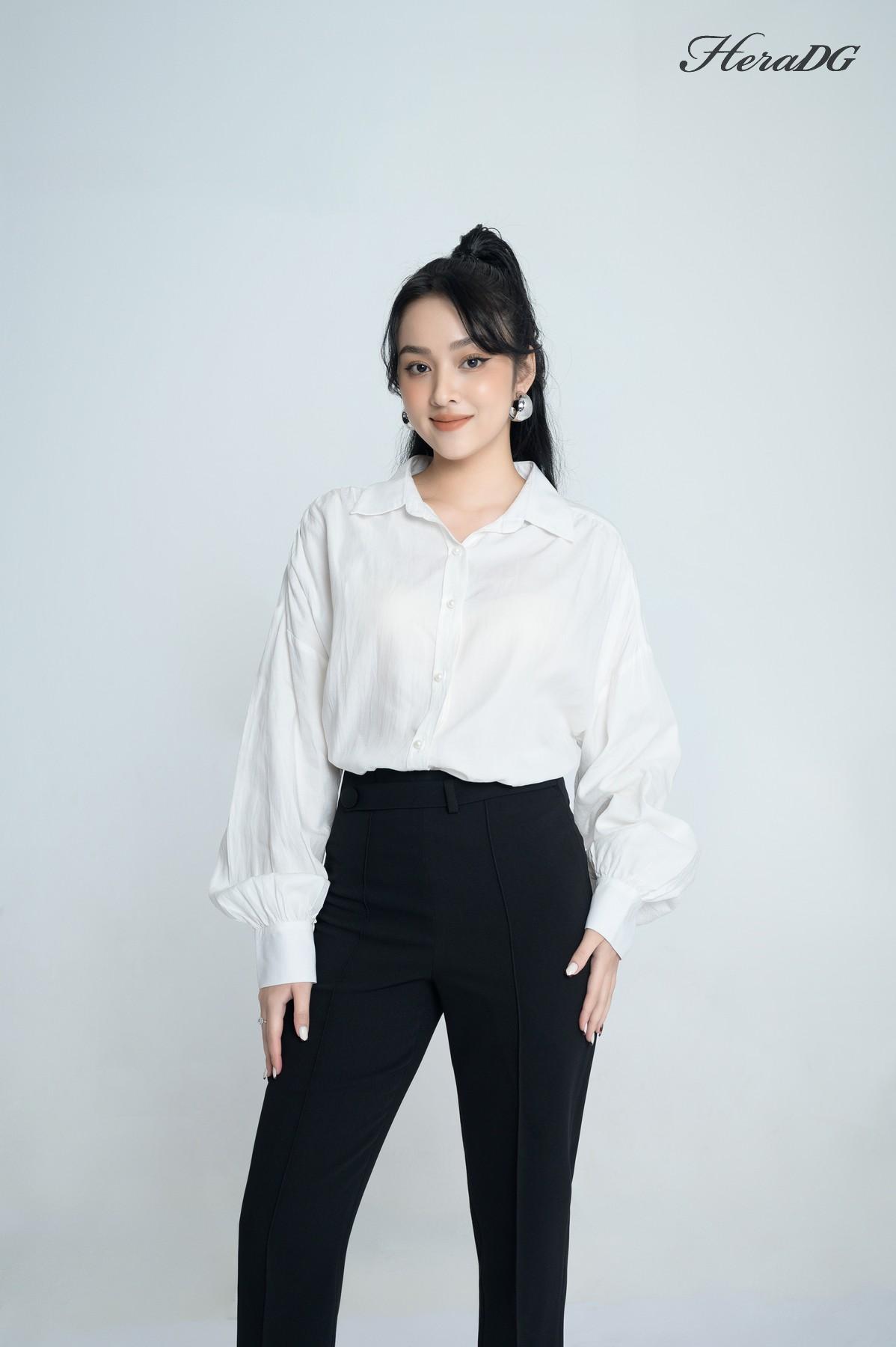 Quần dài ống côn cạp chéo
