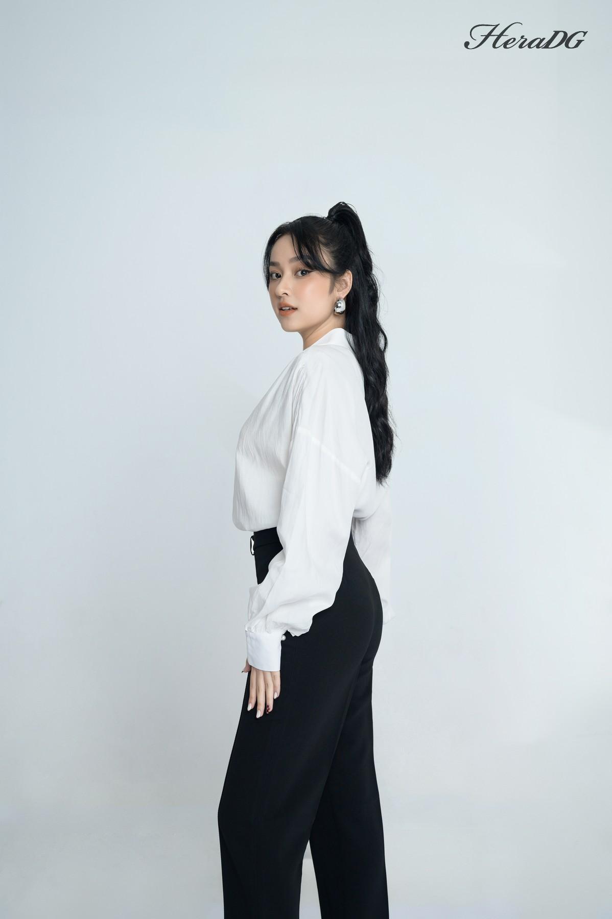 Quần dài ống côn cạp chéo
