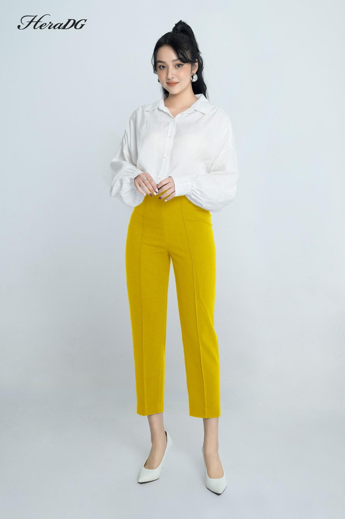 Quần dài ống côn cạp chéo