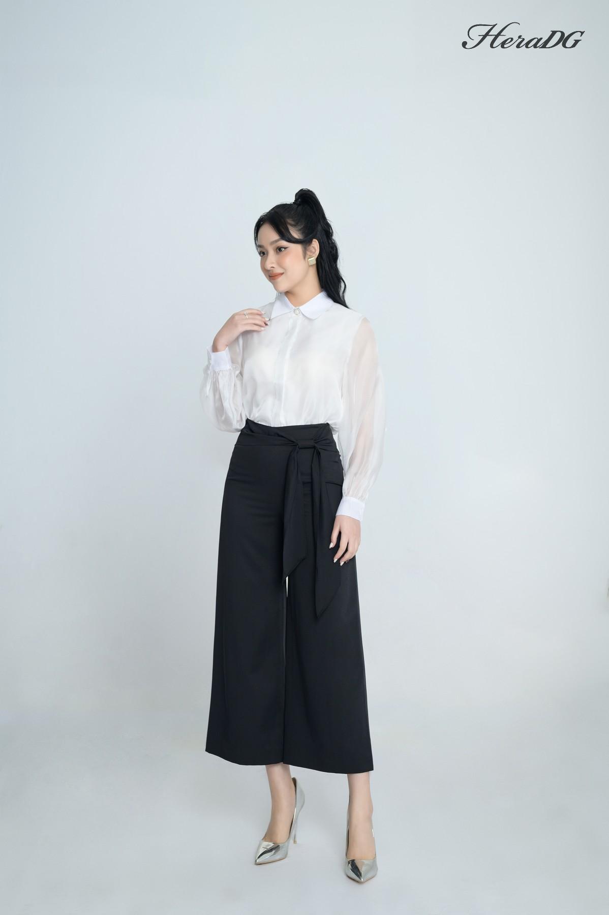Quần suông buộc dây trước