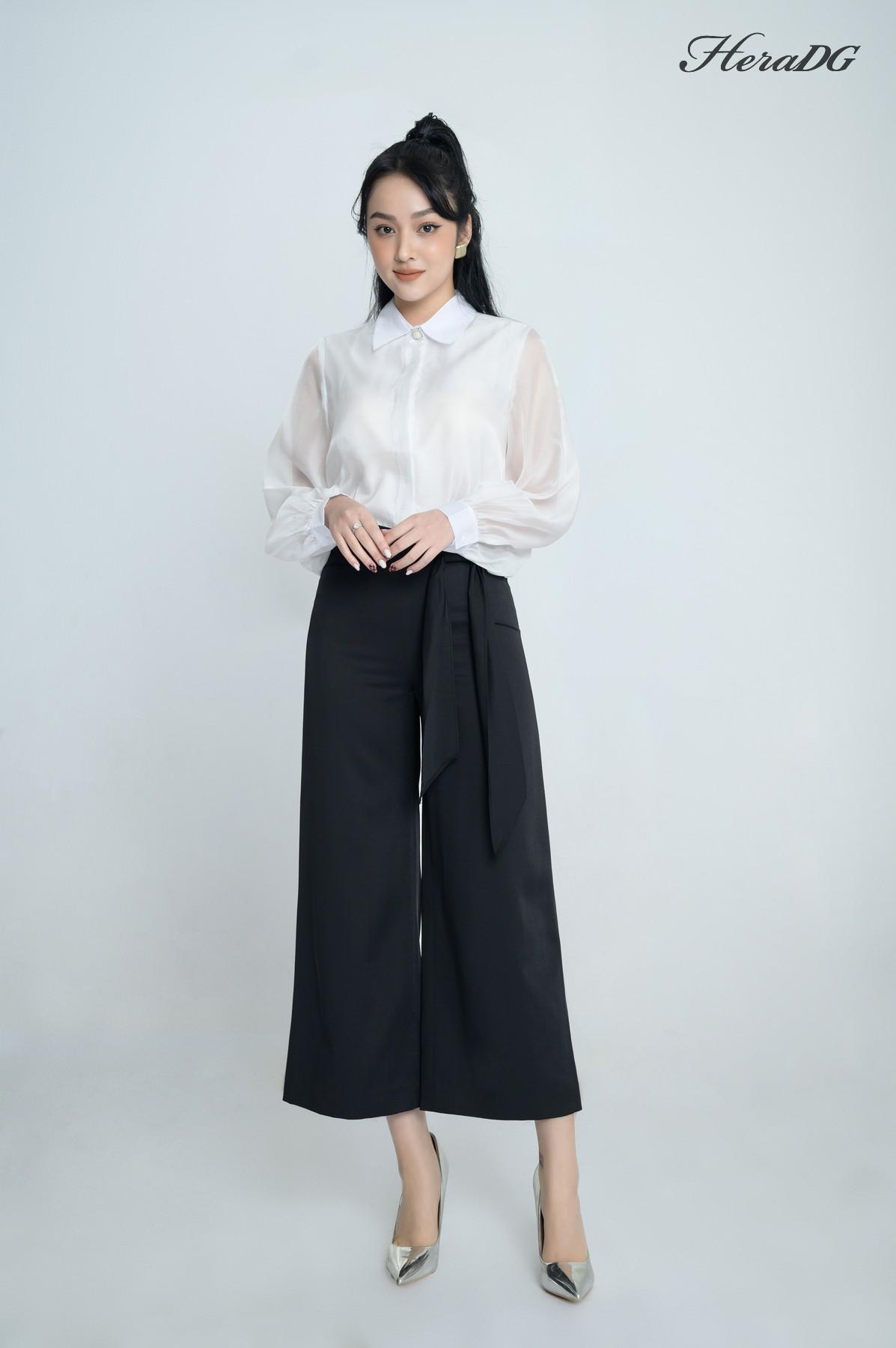Quần suông buộc dây trước