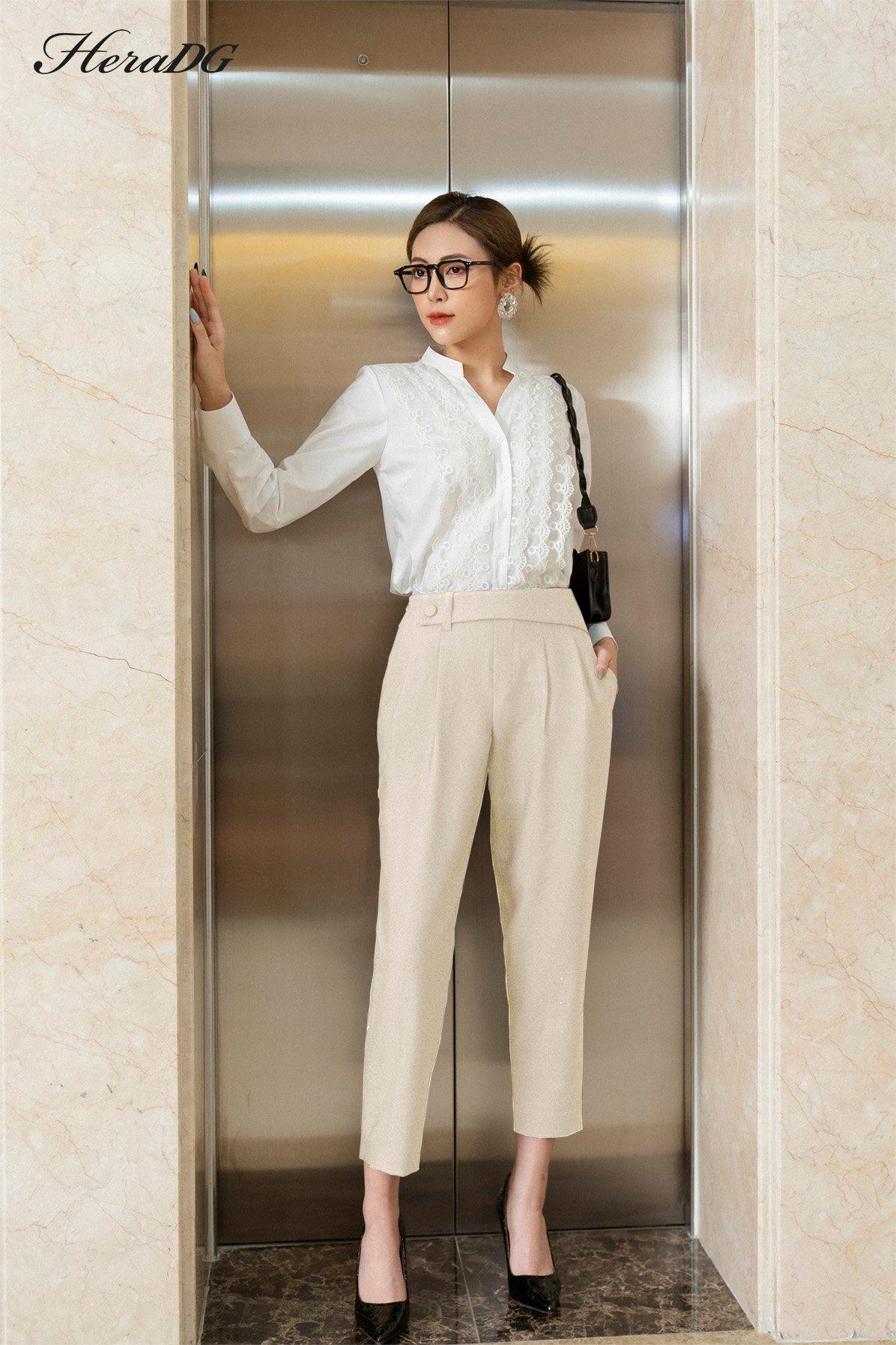 Quần baggy trang trí cạp