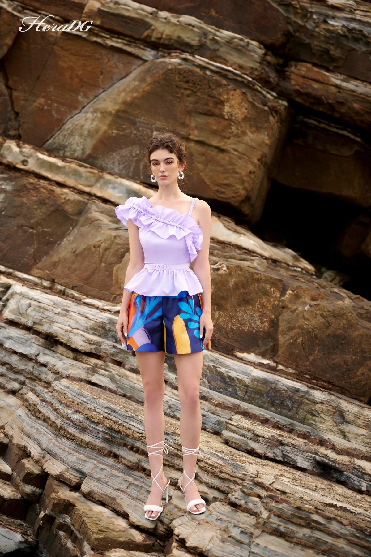 Quần short xếp ly