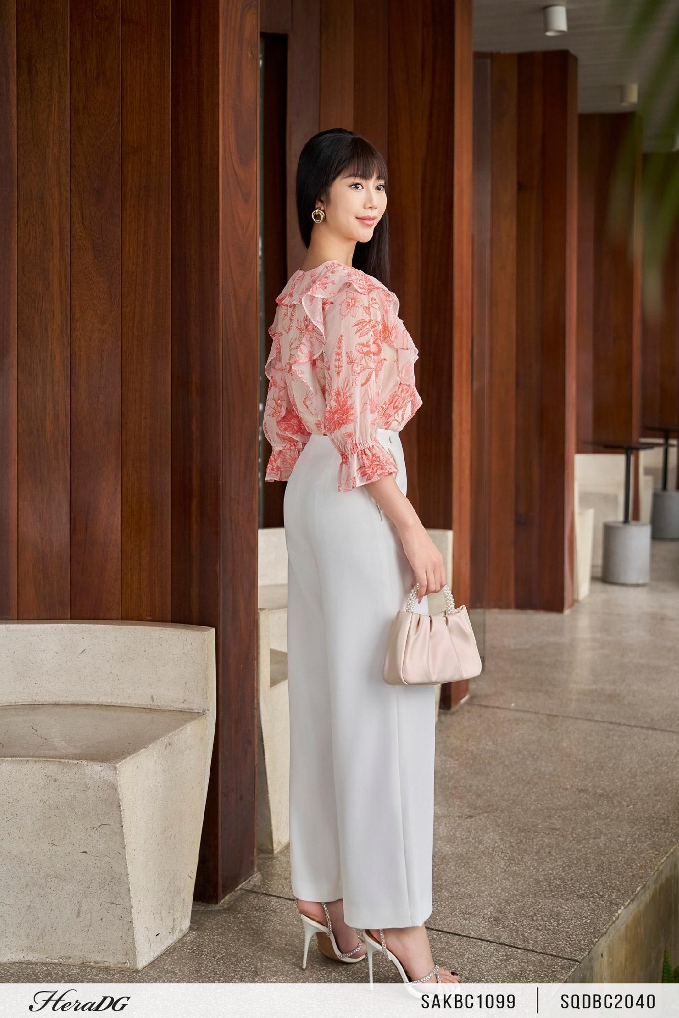 Quần suông cạp liền