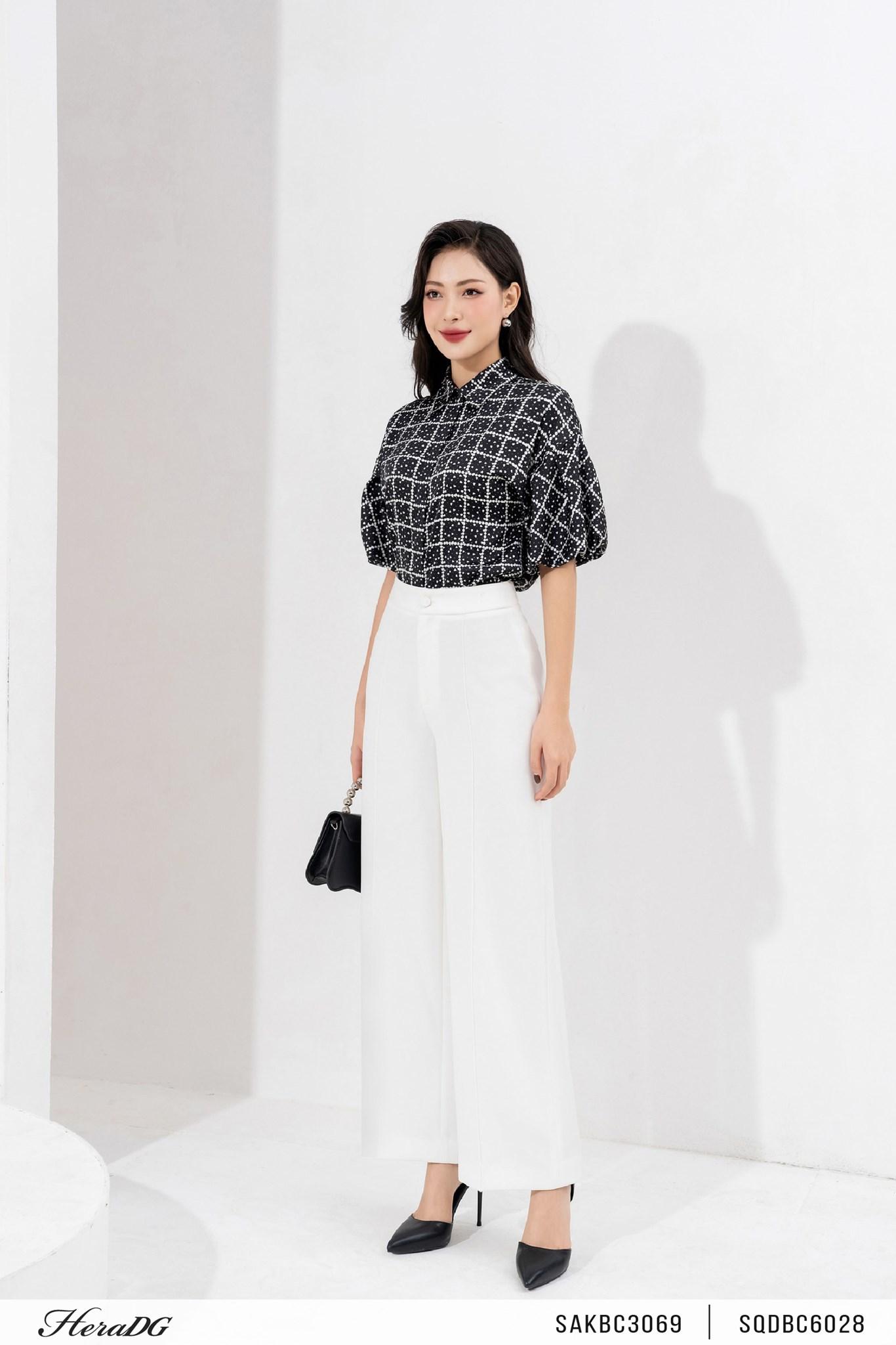 Quần suông mở cúc trước