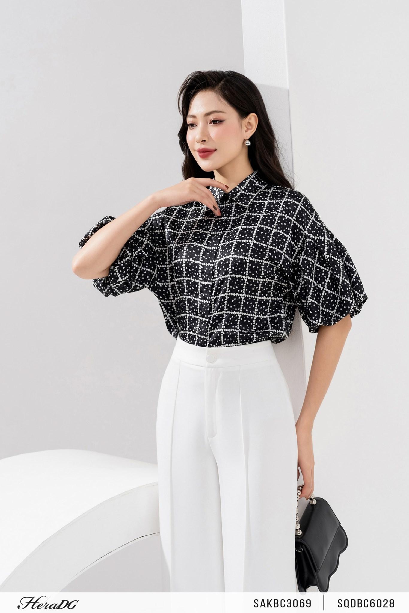 Quần suông mở cúc trước