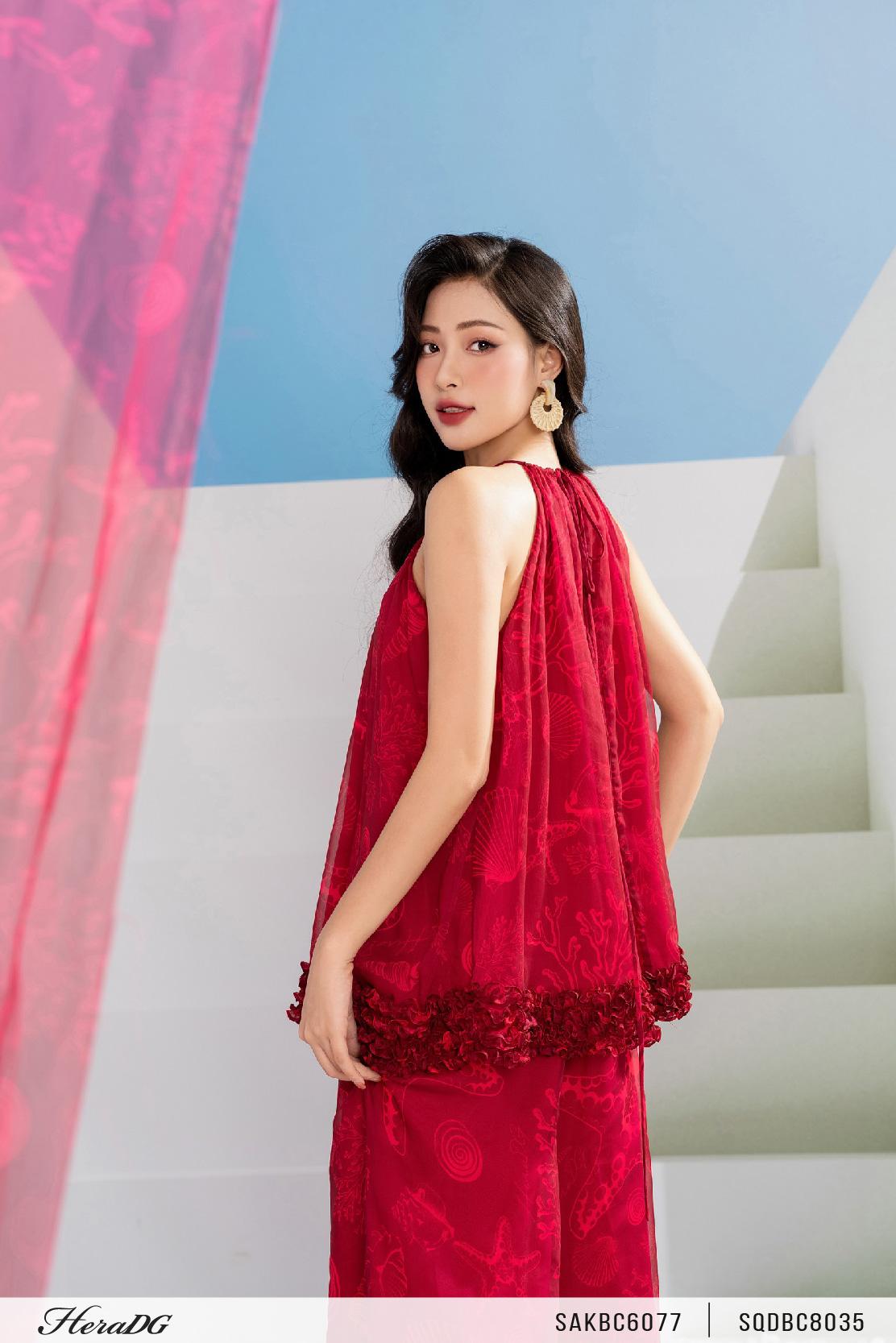 Quần suông cạp cao