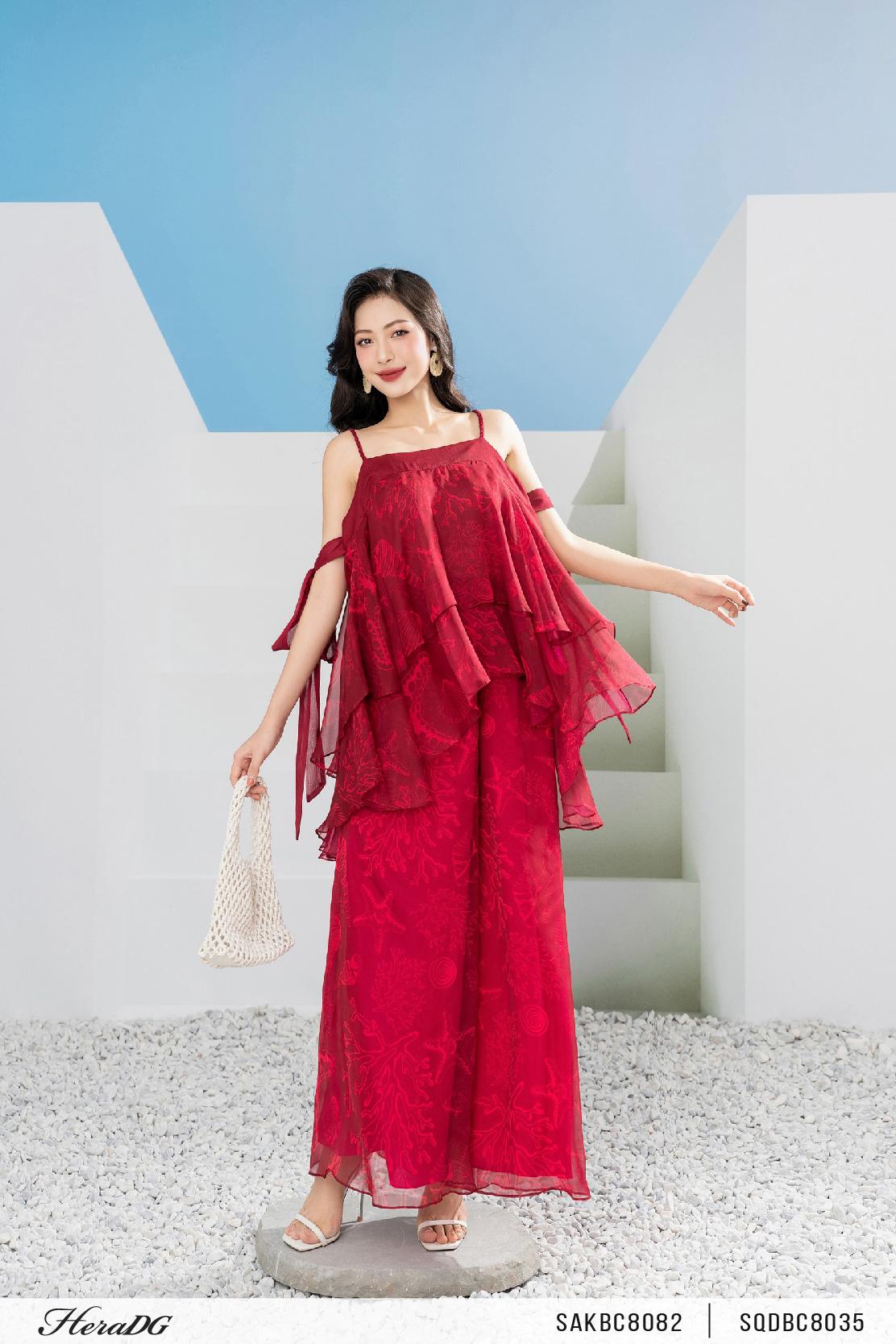Quần suông cạp cao