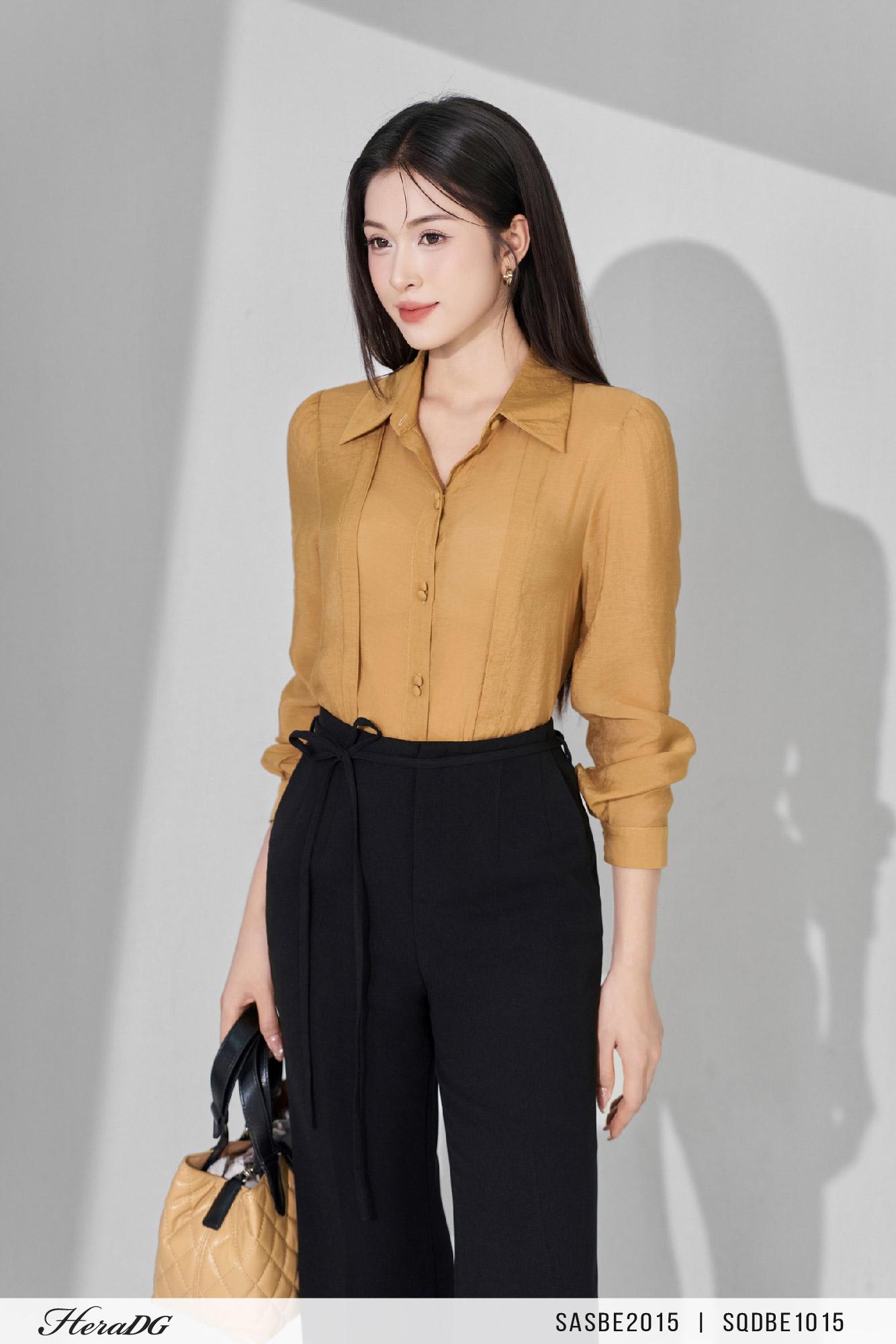Quần ống vẩy dây đai thắt nơ