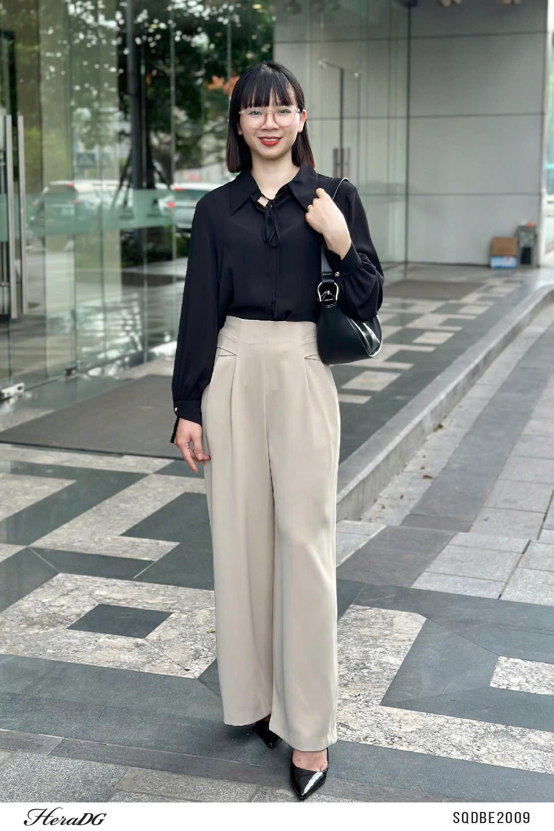 Quần suông cạp liền