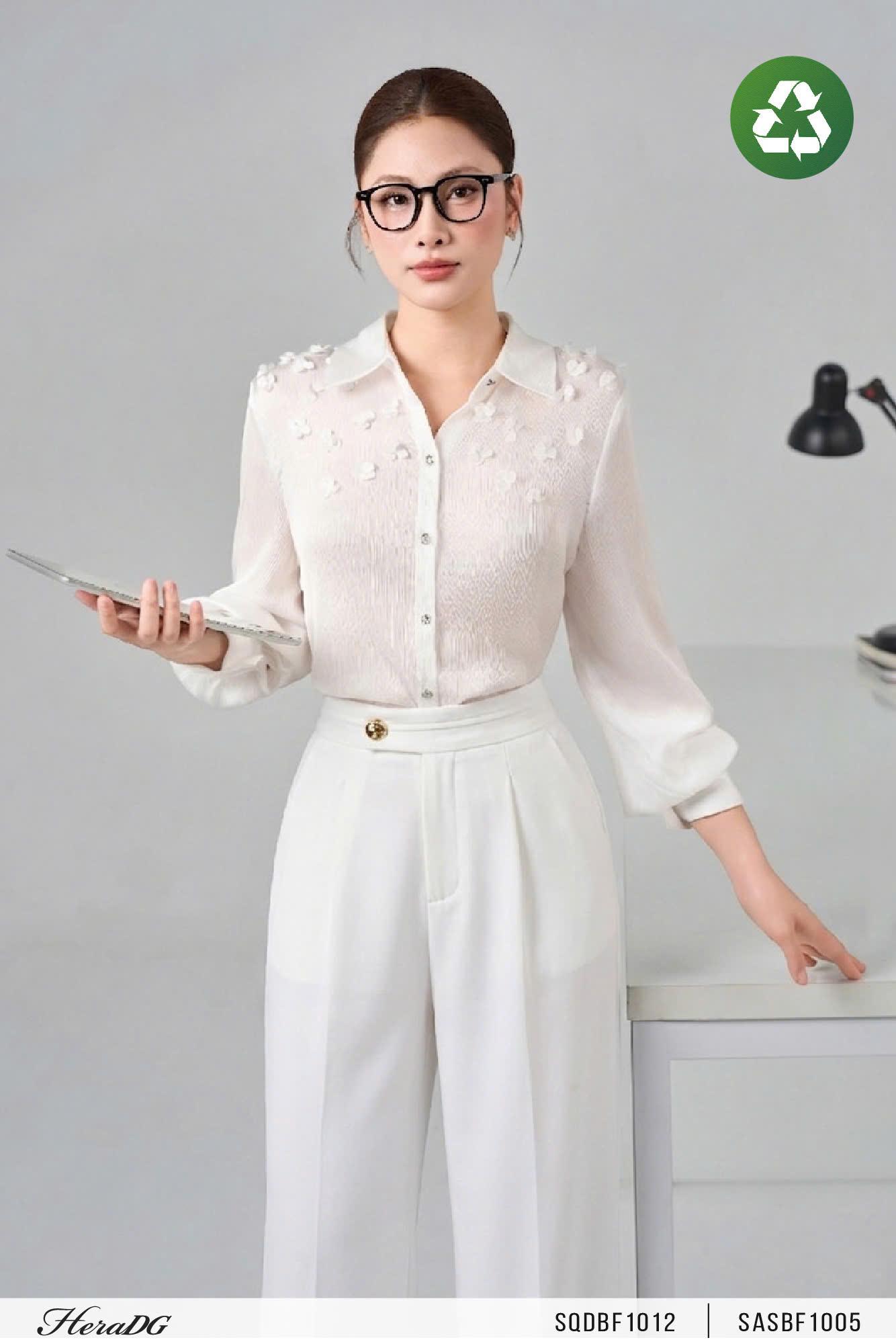Quần suông cạp xếp ly