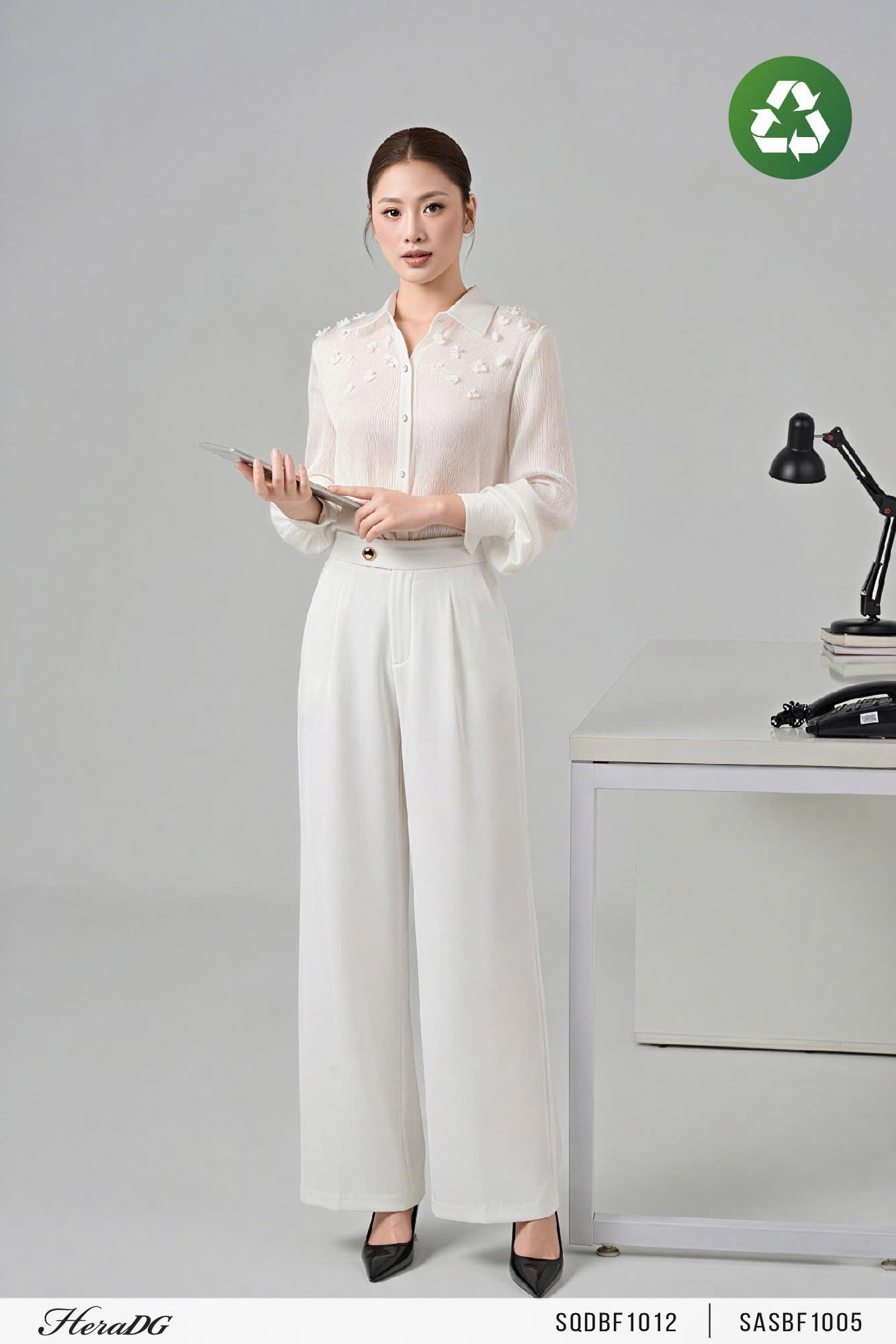 Quần suông cạp xếp ly