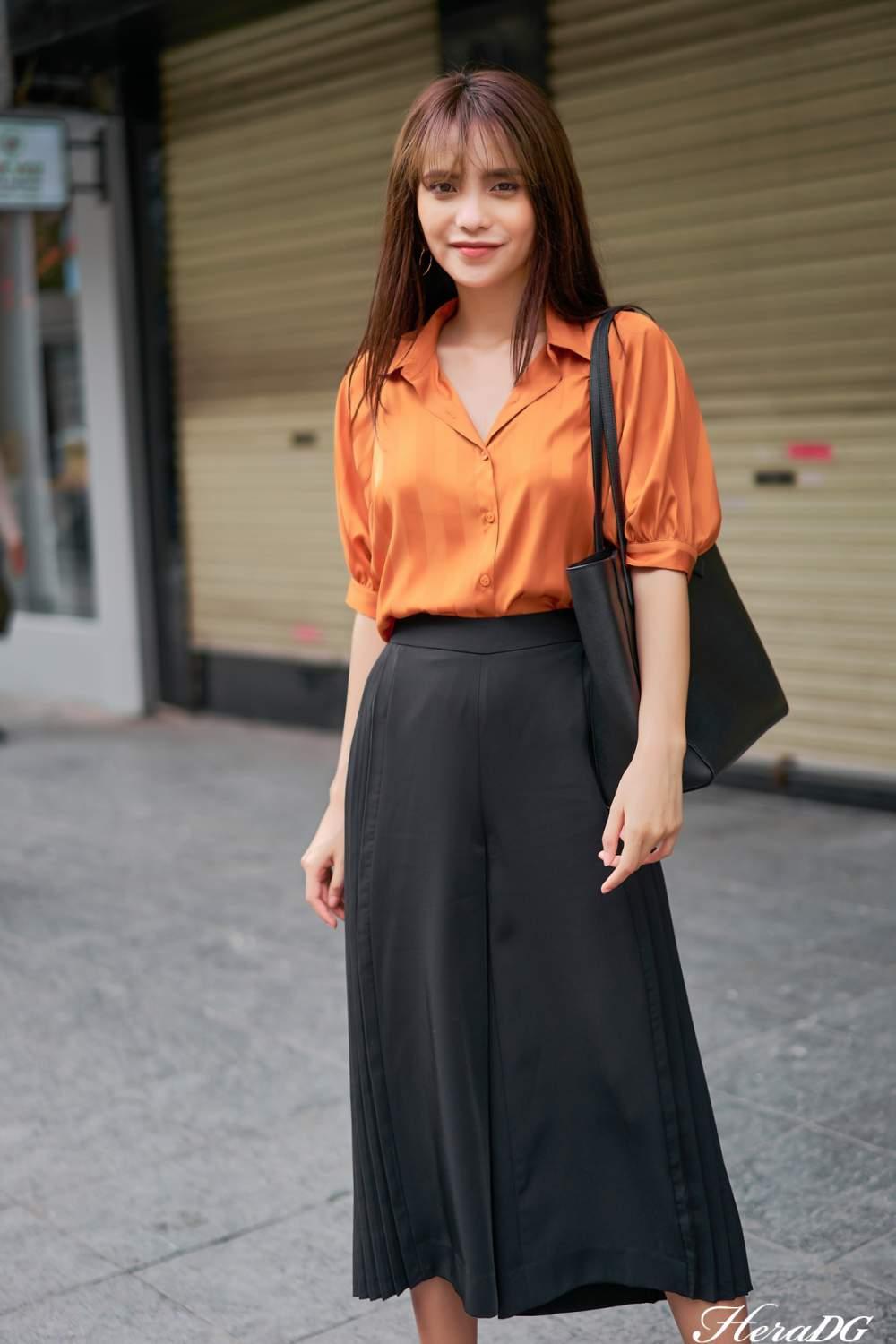 Quần lửng xếp ly bên