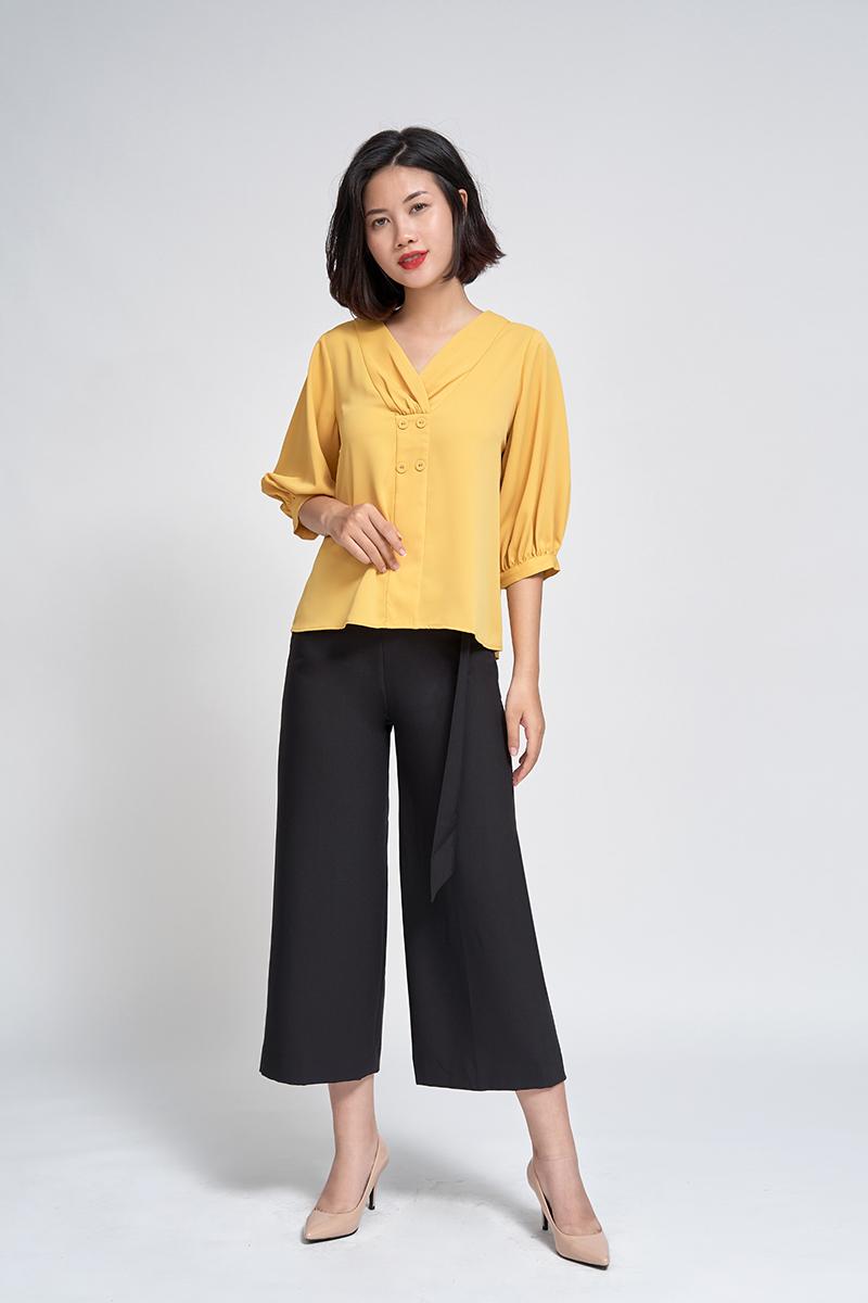Quần lửng đai eo
