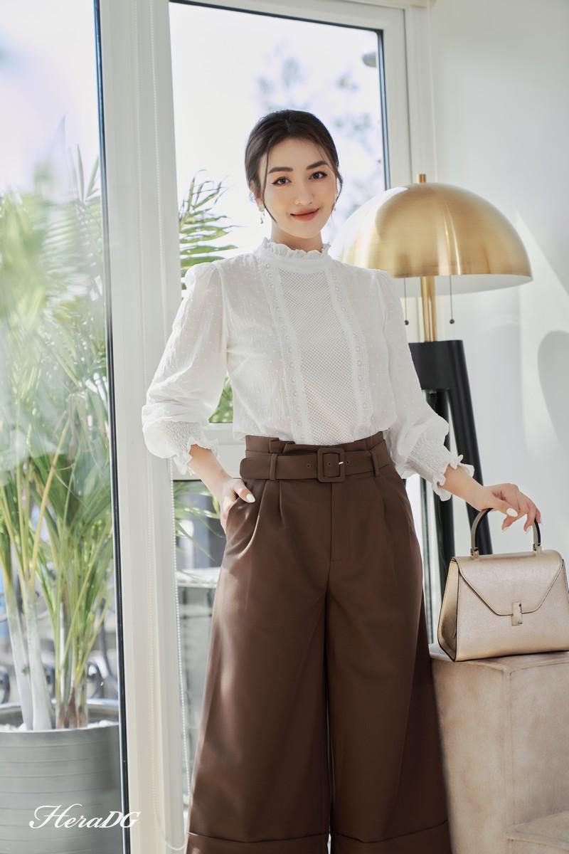 Quần lửng ống suông lơ vê gấu