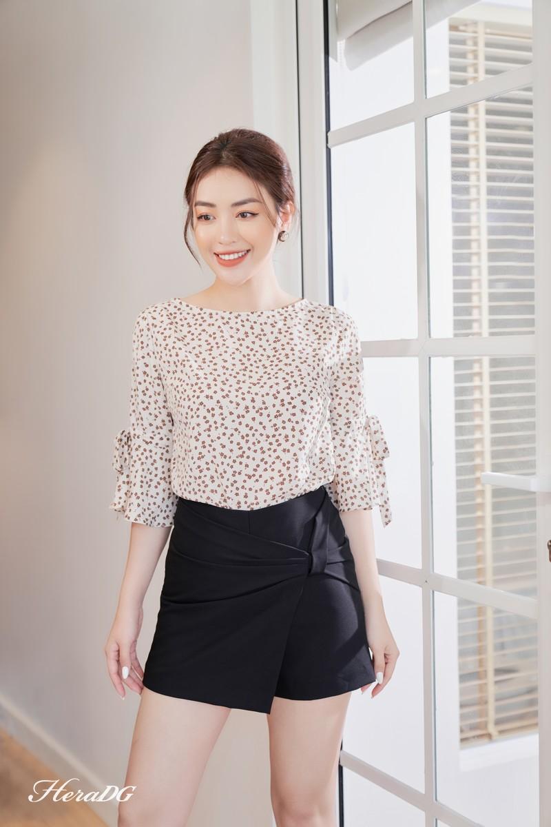 Quần sort nơ xoắn giả váy