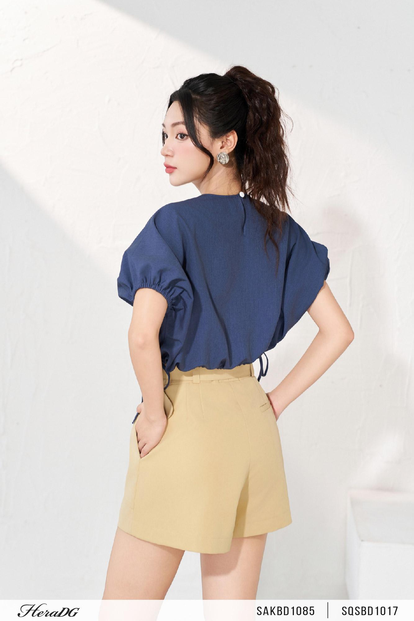 Quần short khaki đai rời