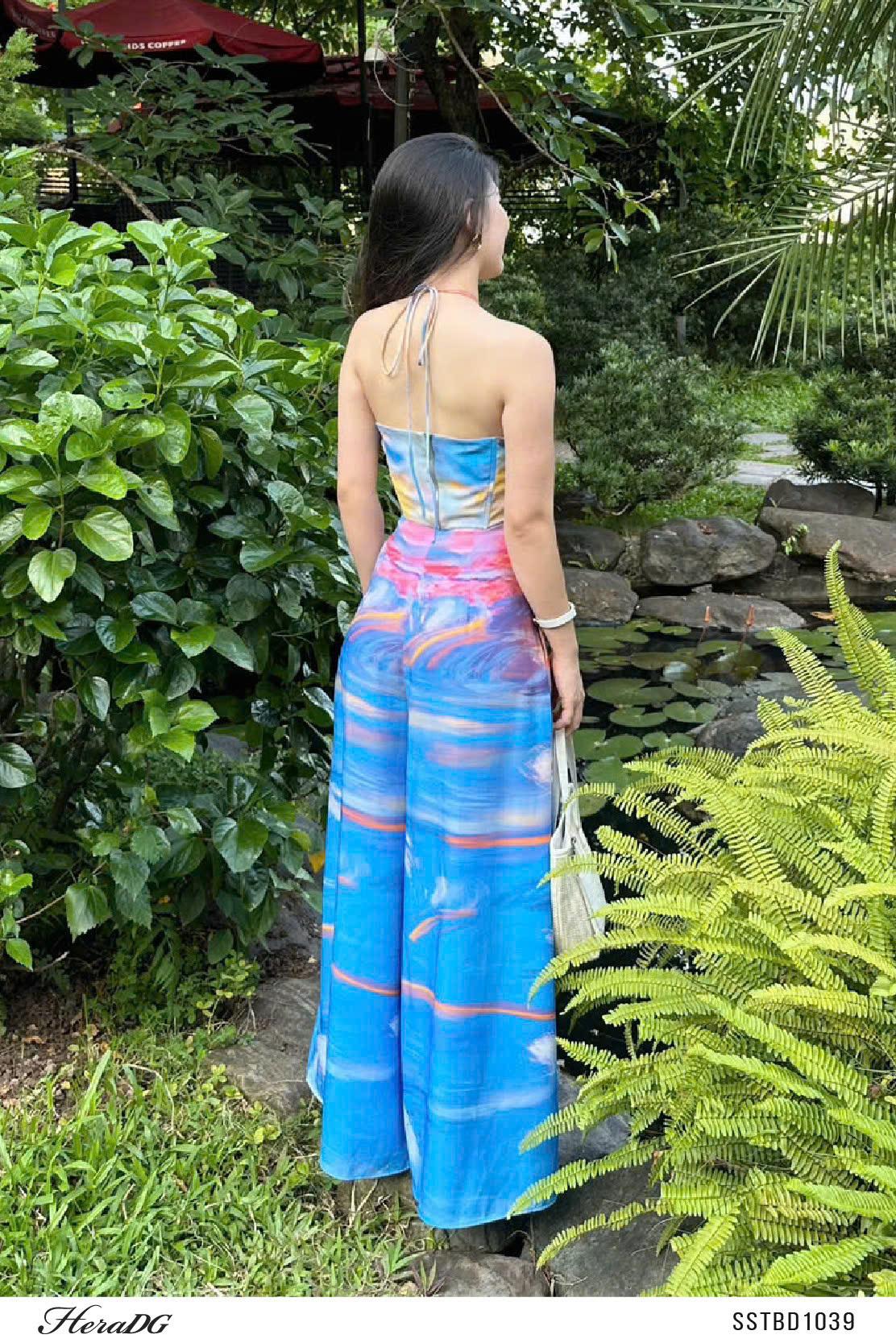 Set áo croptop, quần suông dáng váy – ảnh 4